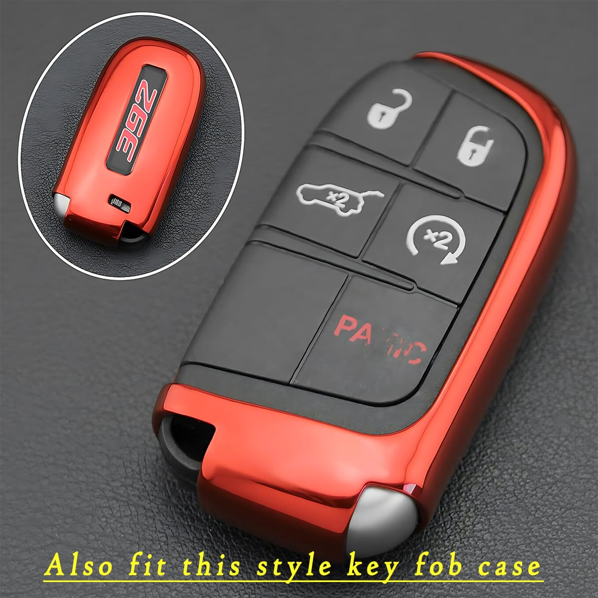 Toolepic Key Fob Badges Compatible With Challenger Charger Durango Vehicle 2015-2024- Set Of 2 - Finest Stickers Inlays Emblems For 392 Style, Perfect For Decals [Car Key Not Included]