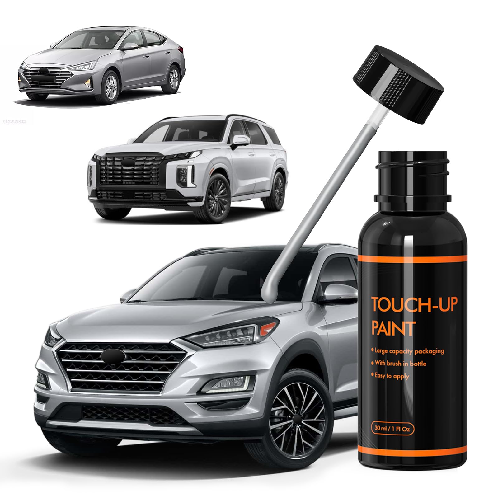 Xtryfun T2X/T3X Stellar/Typhoon Silver Touch Up Paint For Hyundai, Diy Car Paint Scratch Repair Kit, Automotive Paint, Quick & E