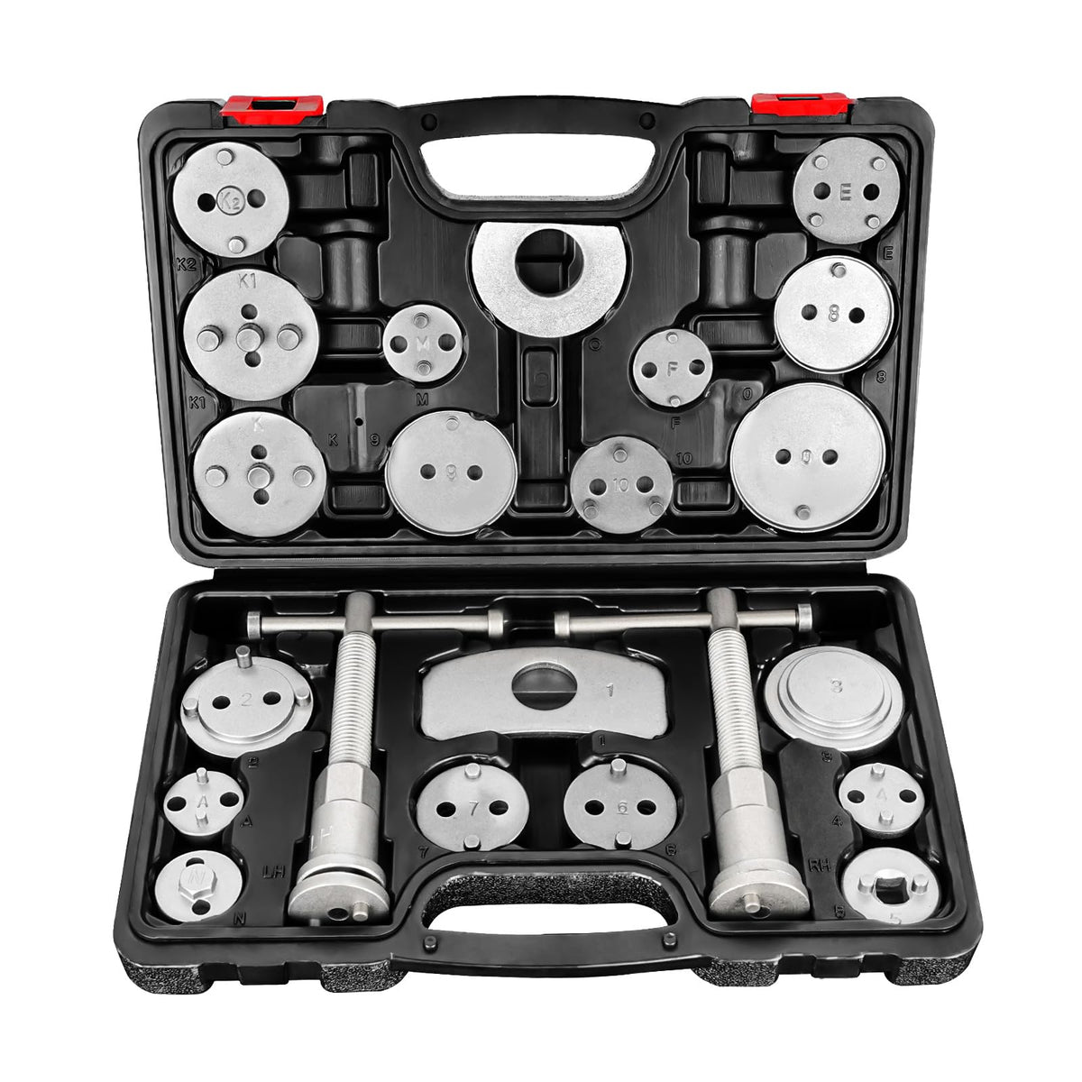 Bilitools Brake Caliper Compression Tool 22-Piece Heavy Duty Disc Brake Caliper Piston Rewind Tool Universal Brake Caliper Tool 