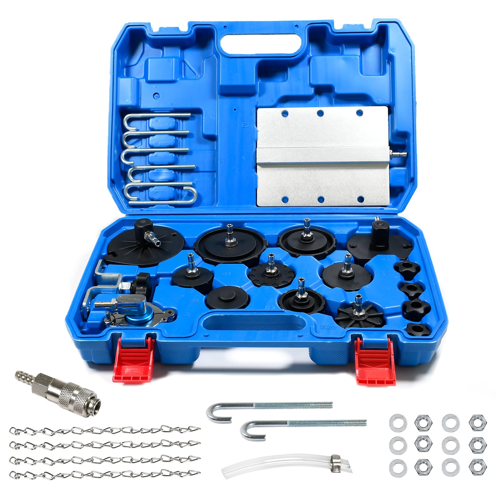 SMOTIVEPRO 12 pcs Brake Master Cylinder Bleeder Kit Professional Brake Bleeder Adapter Compatible with Most Brake Bleeder kit