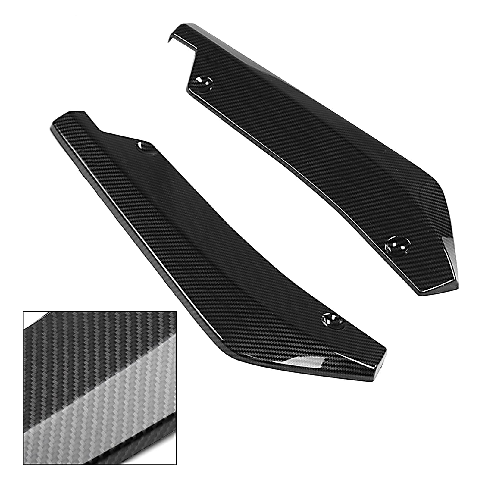 2 Pcs Car Rear Bumper Guard Diffuser Splitter Front Bumper Lip Body Kit Vehicle Blade Rear Shovel, Side Fender Skirt Lip Splitte