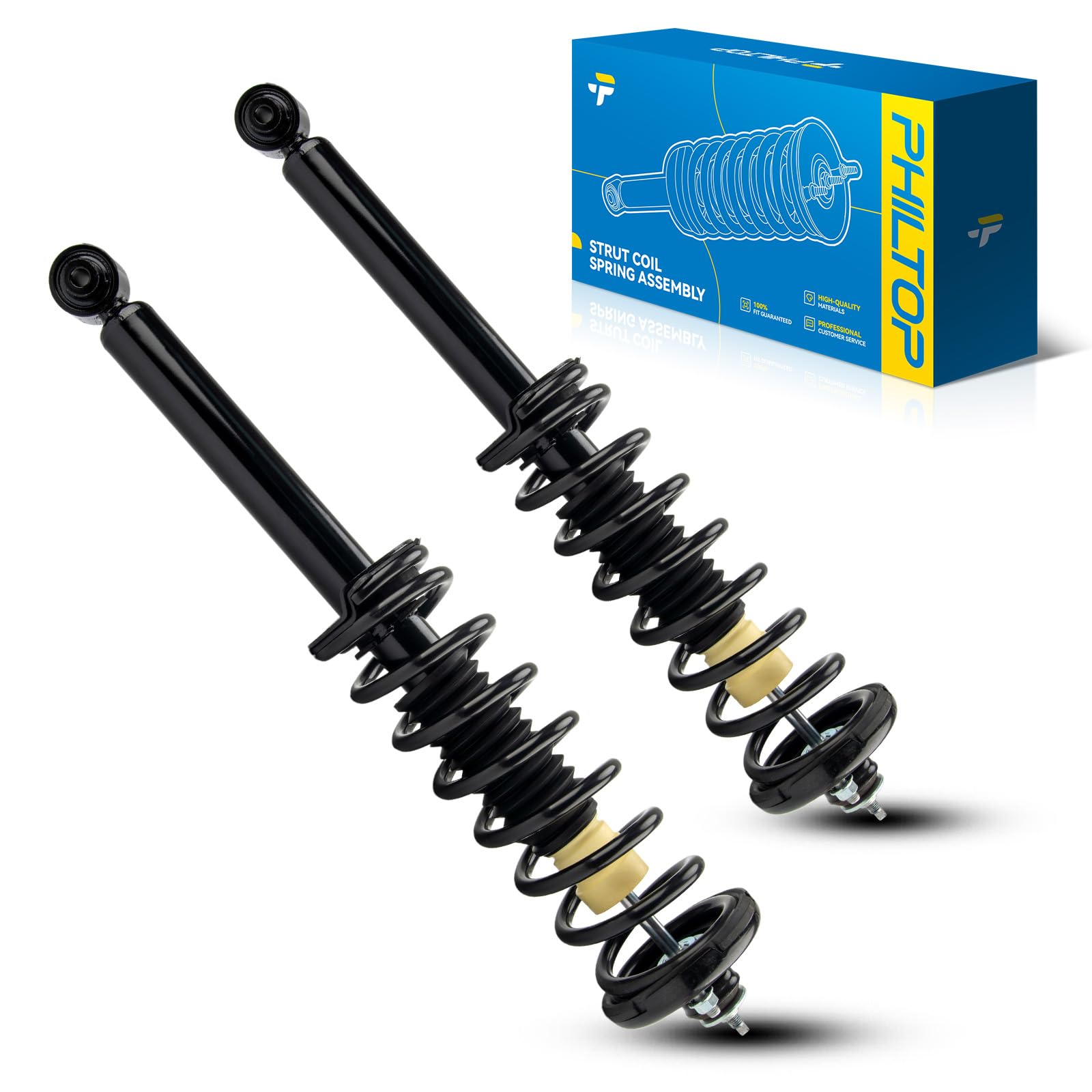 Philtop Rear Struts Fit For Accord 2003 2004 2005 2006 2007, Tl 2004-2008, 171372 Shock Absorbers 2 Pcs Struts With Coil Spring