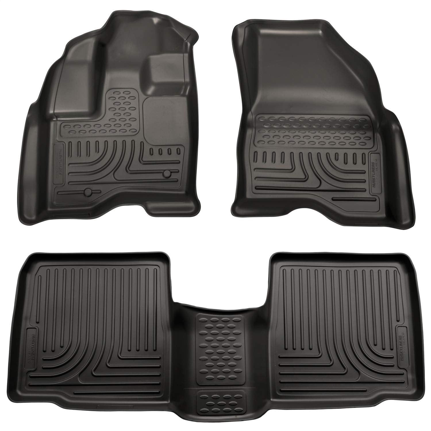 Husky Liners - Weatherbeater | Fits 2011 - 2014 Ford Explorer - Front & 2Nd Row Liner - Black, 3 Pc. | 98761