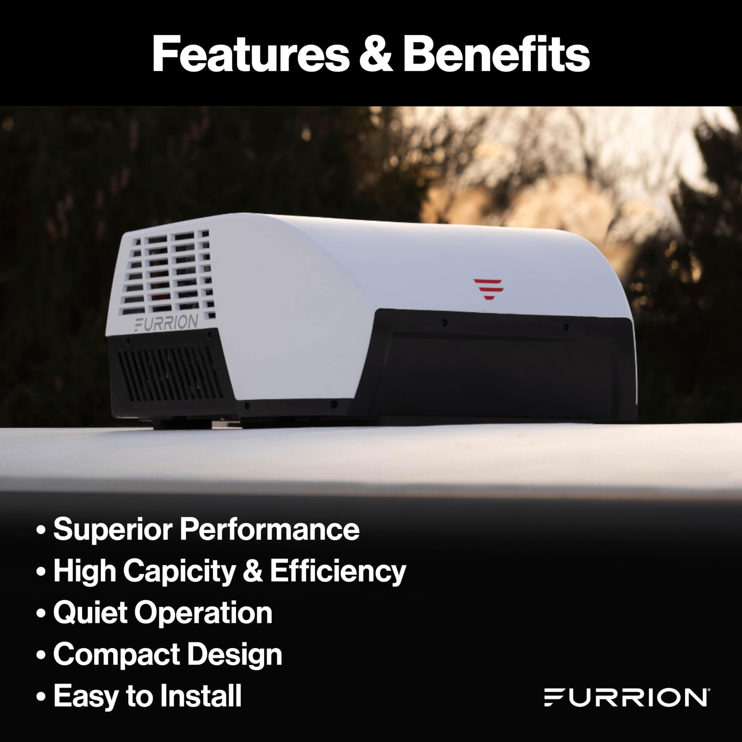 Furrion Chill Cube 18k BTU Variable Speed RV Rooftop Air Conditioner, White, Ducted, R32 Refrigerant, Quiet High-Efficiency AC w