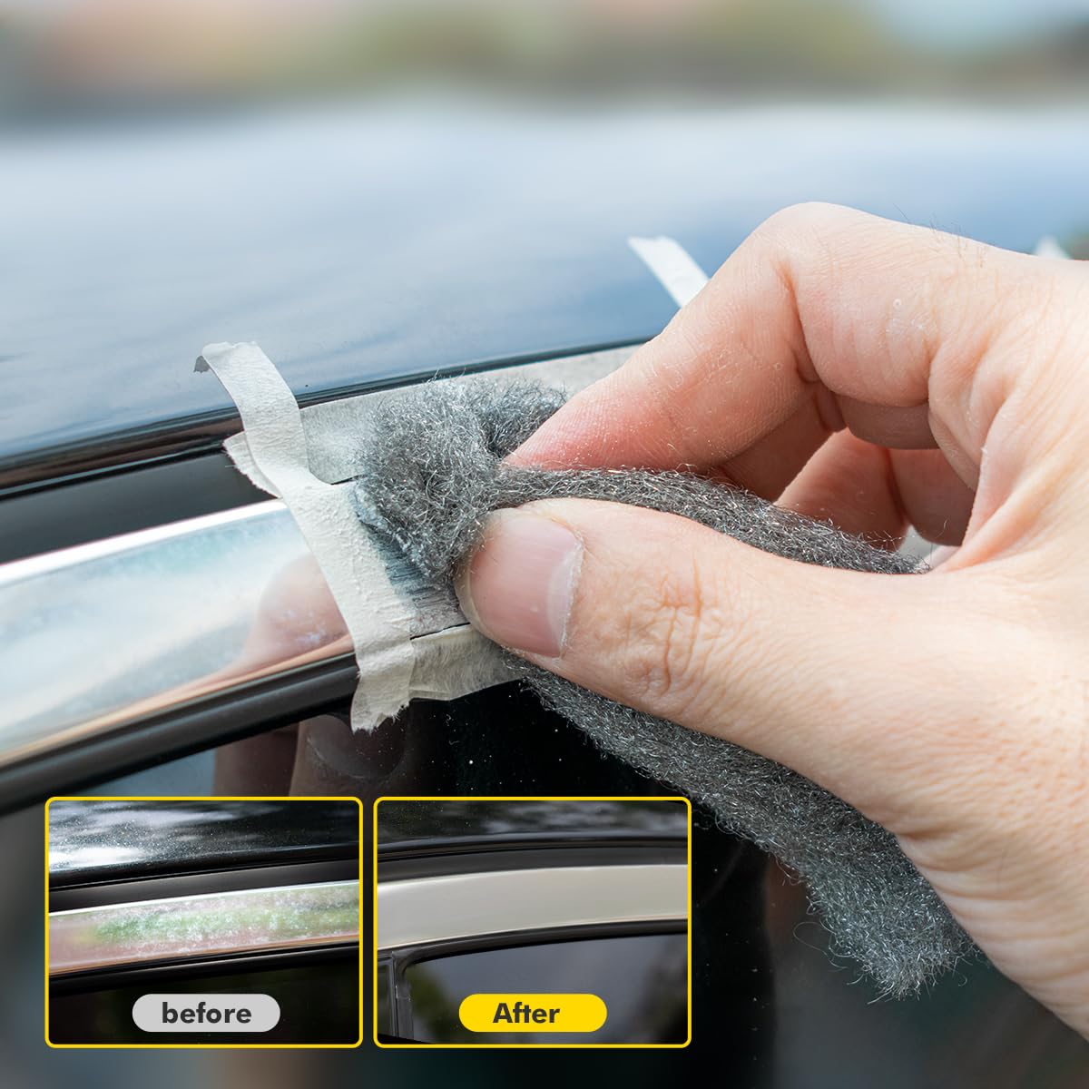 XTryfun Metal Polish Restorer and Protectant, Chrome Cleaner and Polish for Cars, Removes Oxidation and Discoloration from Metal