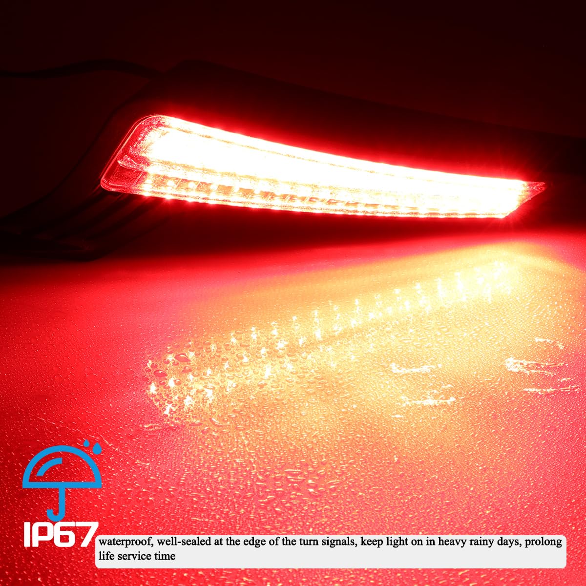 Facailaha Smoked Fasica Panel Insert Led Tail Lights Motorcycle Brake Taillights Integrated Turn Signals For Harley Touring Road Glide Street Glide Road King Special