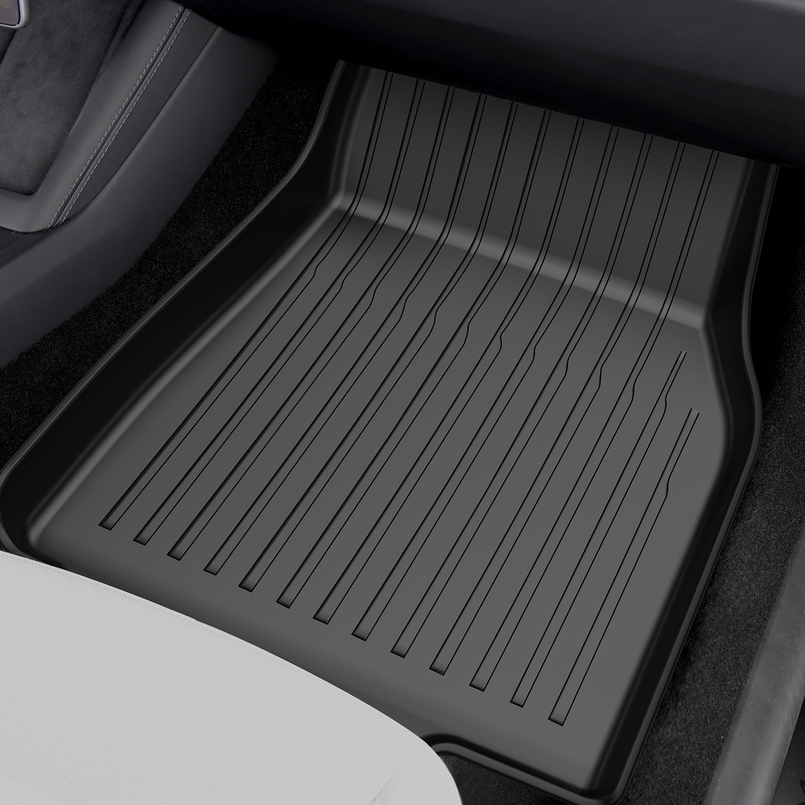 2025-2026 New Version Tesla Model Y Juniper Floor Mats Custom Fit All Weather Tpe Cargo Liner Cargo Trunk Accessories (2025 Mode