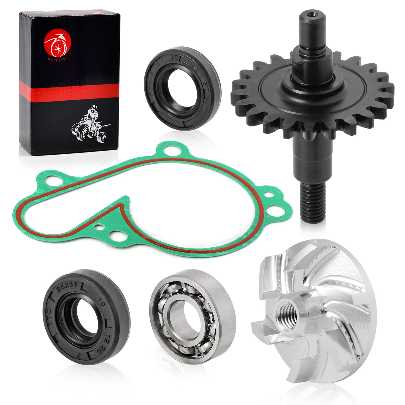 Water Pump Repair Kit IMPELLER With Shaft Gear Seal Gasket For YAMAHA YZ 125 YZ125 1998 1999 2000 2001 2002 2003 2004