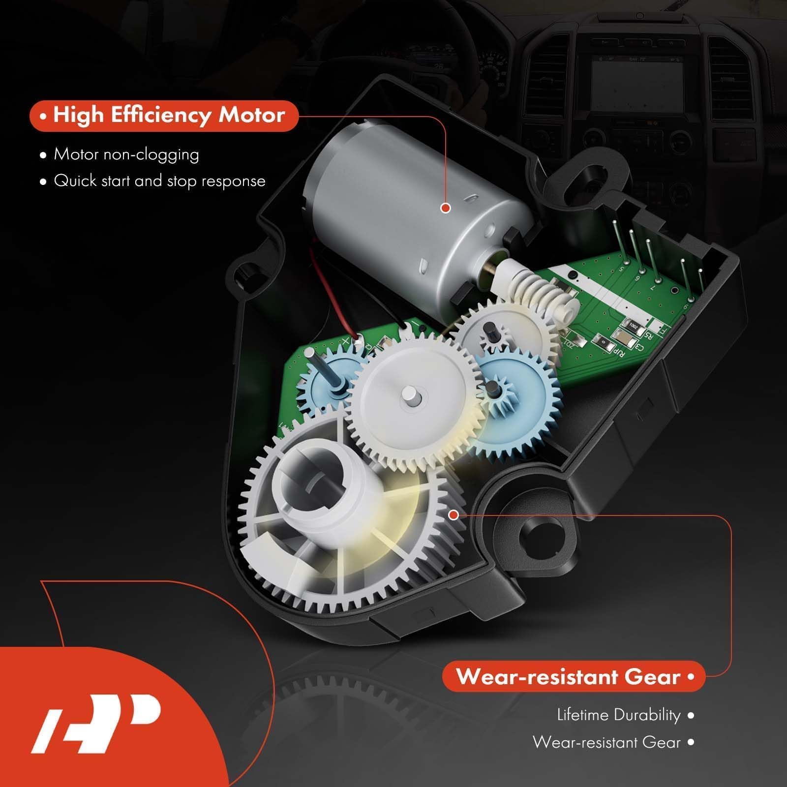 A-Premium 2-Pack HVAC Blend Door Actuator Compatible with Buick, Chevy, Cadillac, GMC, Hummer, Isuzu, Olds & Pontiac Vehicles -