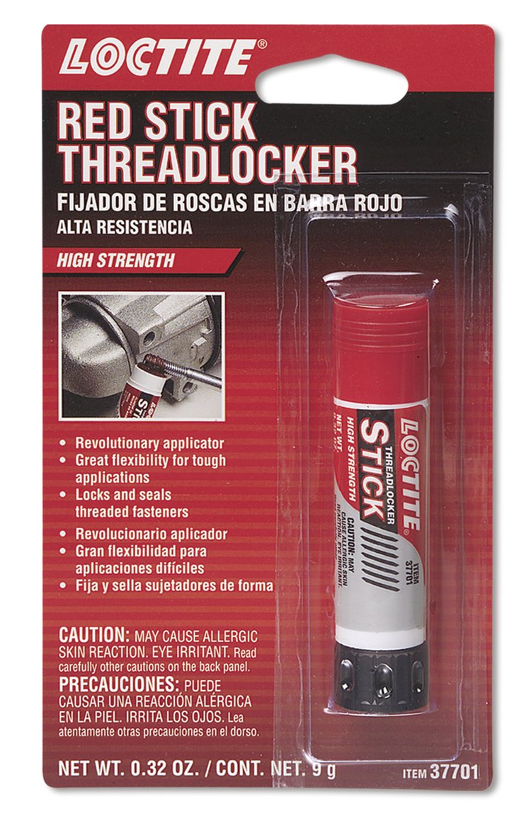 Loctite 37701-10Pk Red High Strength Thread Locker - 9 Grams Stick, (Pack Of 10)