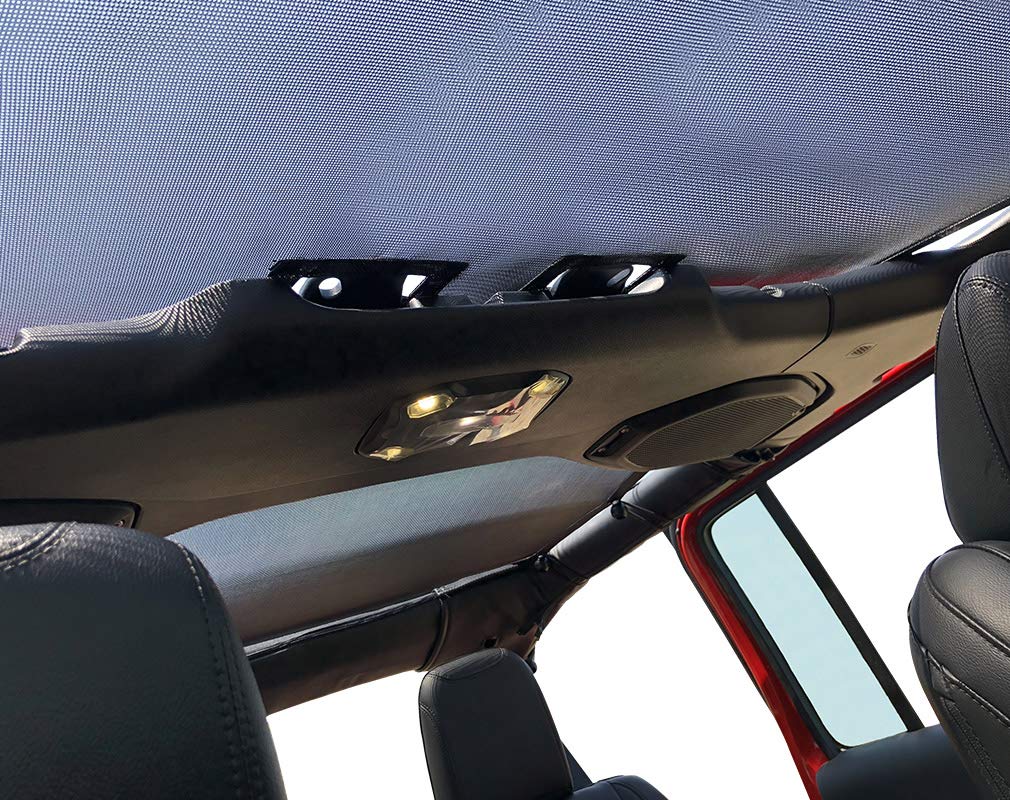 Shadeidea Sun Shade For Jeep Wrangler Jl Unlimited (2018-2023) 4 Door Front And Rear-Black Mesh Screen Sunshade Jlu Top Cover Uv