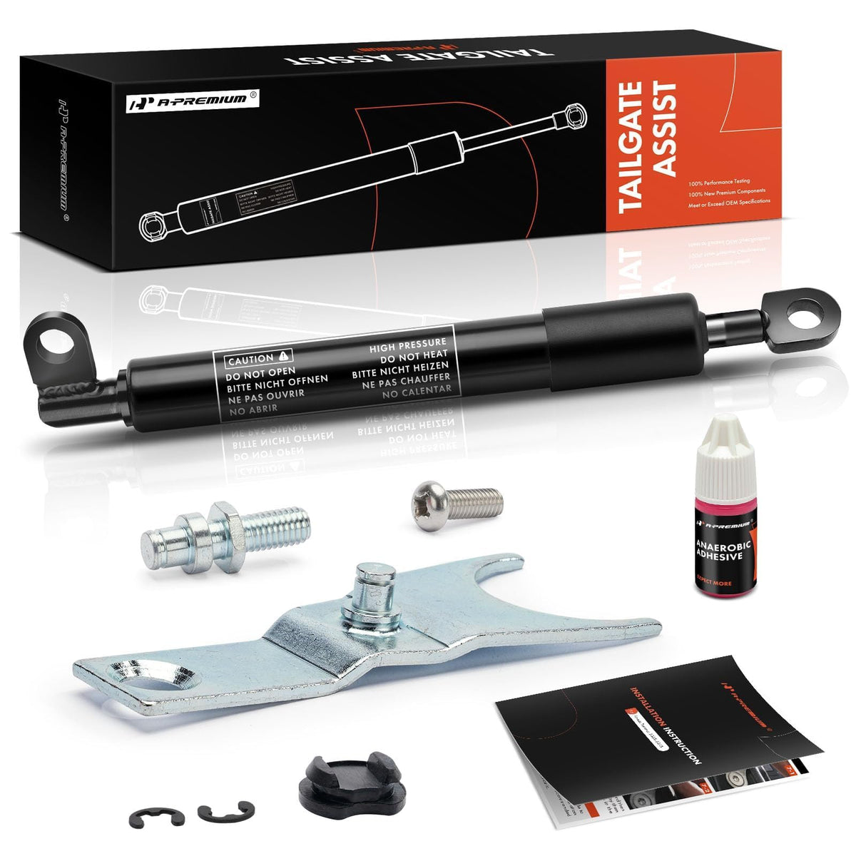 A-Premium Rear Left Tailgate Assist Lift Supports Shock Struts Compatible with Toyota Models - Tacoma 2005 2006 2007 2008 2009 2