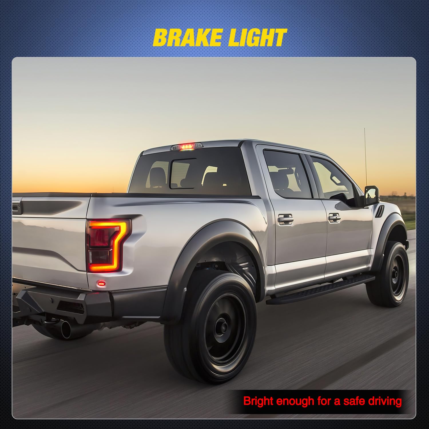 Nilight Third Brake Light Tail High Mount 3Rd Stop Cargo Reverse Lights Clear Lens Compatible With Ford F150 2015 2016 2017 2018