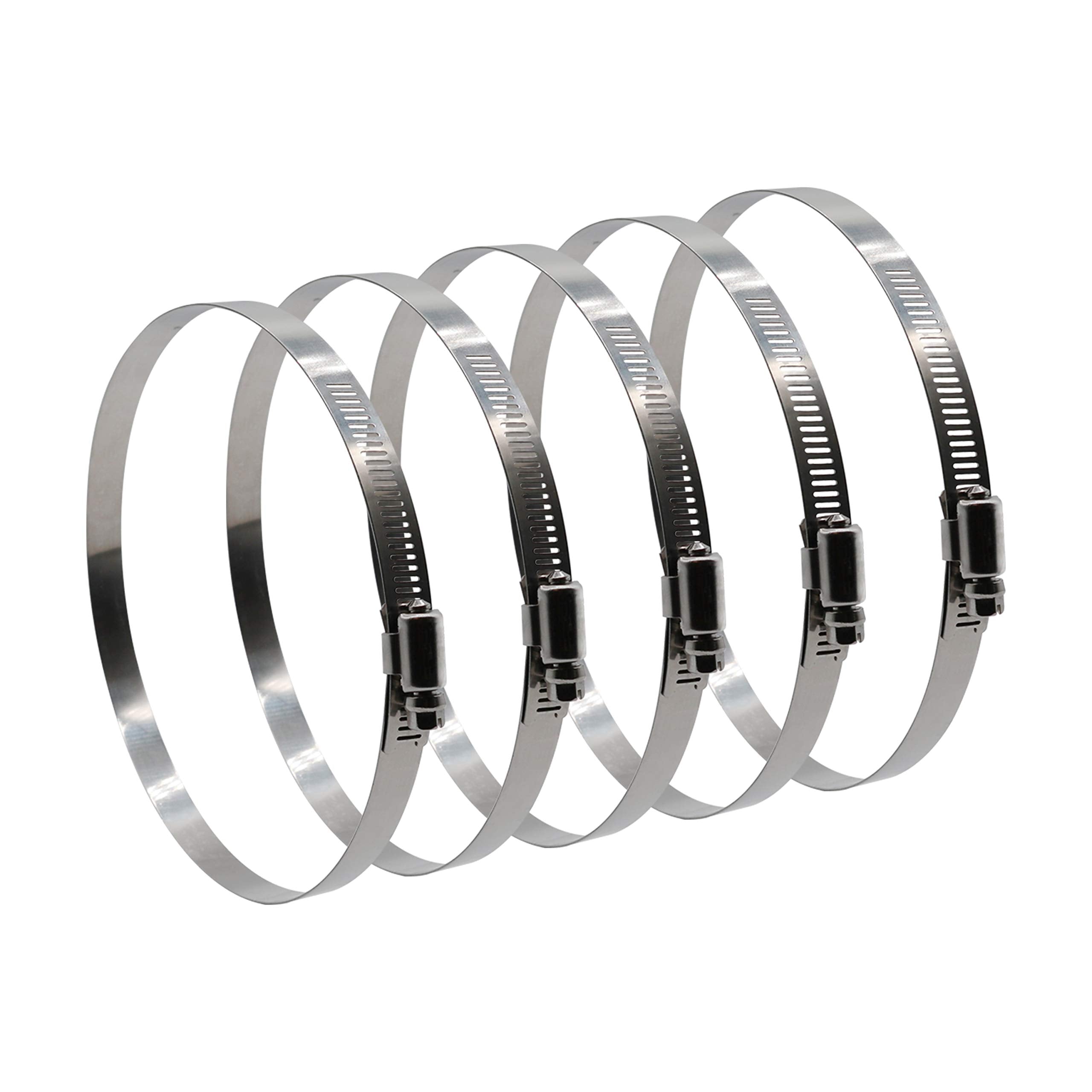 Roadformer 12'' Worm Gear Hose Clamp - Sae 188 Size, Full Stainless Steel With 1/2'' Band Working Range 239Mm - 311Mm Duct Clamp