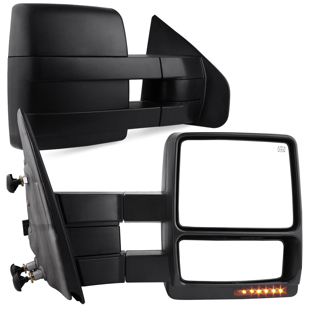 Yitamotor Towing Mirrors Compatible With Ford 2004-2006 F150 Series Pickup Power Heated Led Turn Signal Puddle Light Tow Mirrors