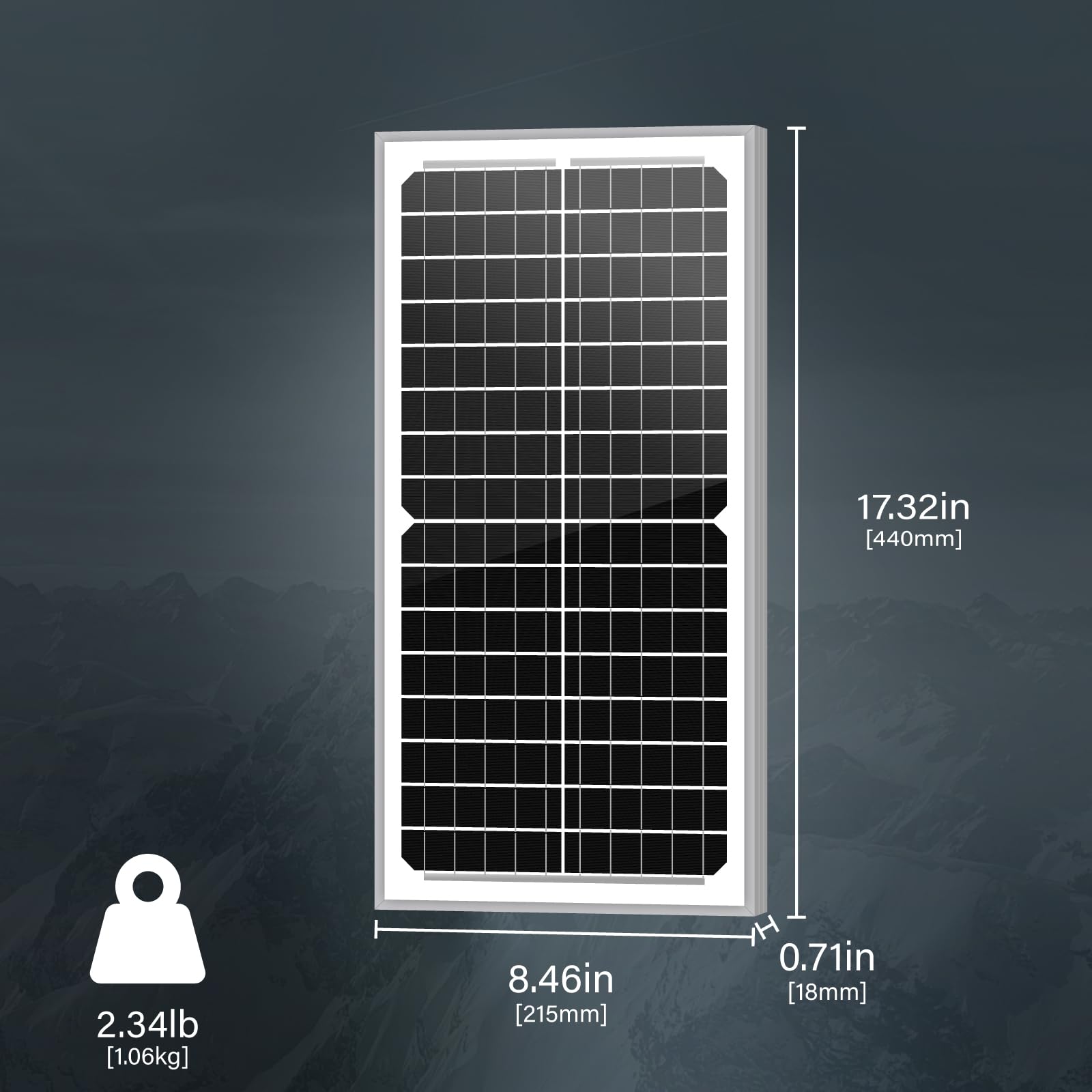 Newpowa 10W Monocrystalline Solar Panel, High-Efficiency PV Module, 12V, White/Black, Model NPA10S-12I for Boat RV Gate Opener