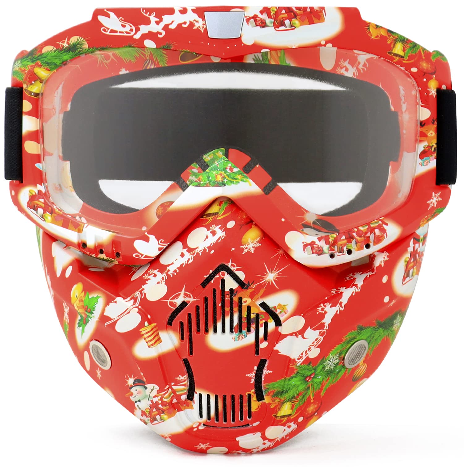 SPOSUNE Motorcycle Goggles - Paintball Mask Detachable Face Mask for ATV Dirt Bike Motocross Safety Goggles for Men Women