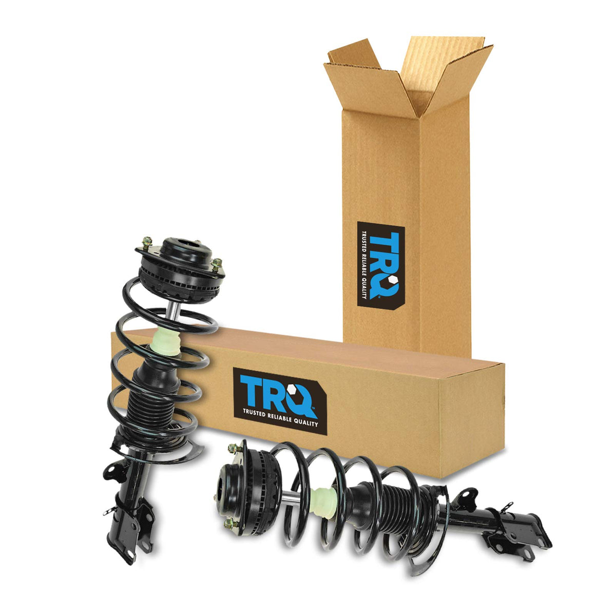 Trq Front Strut & Spring Assembly Set Driver & Passenger Side Compatible With 2008-2016 Chrysler Town & Country 2008-2020 Dodge 