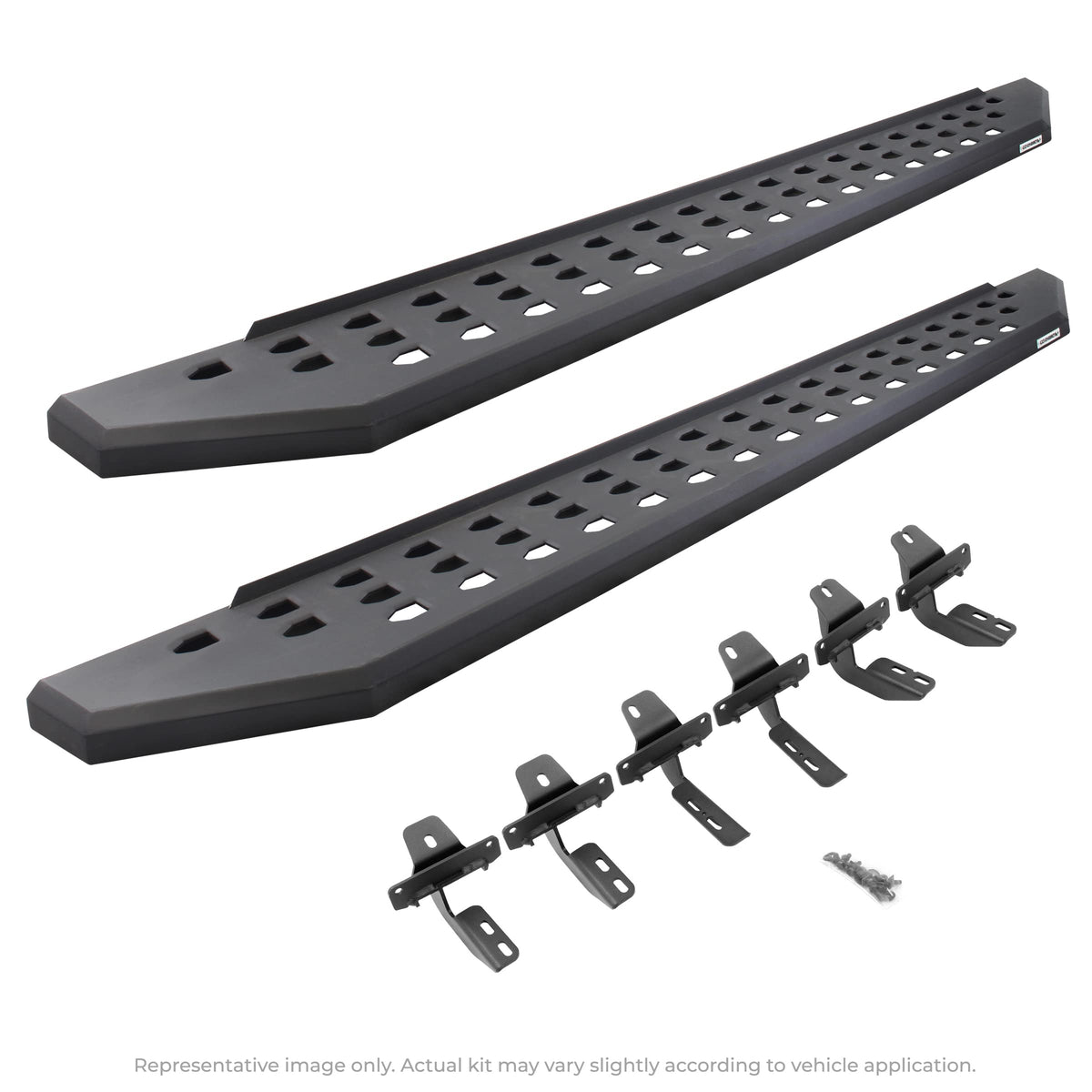 Go Rhino 69404880Pc Rb20 Running Boards With Mounting Brackets Kit For 19-24 Gmc, Chevrolet (Extended Cab Pickup)