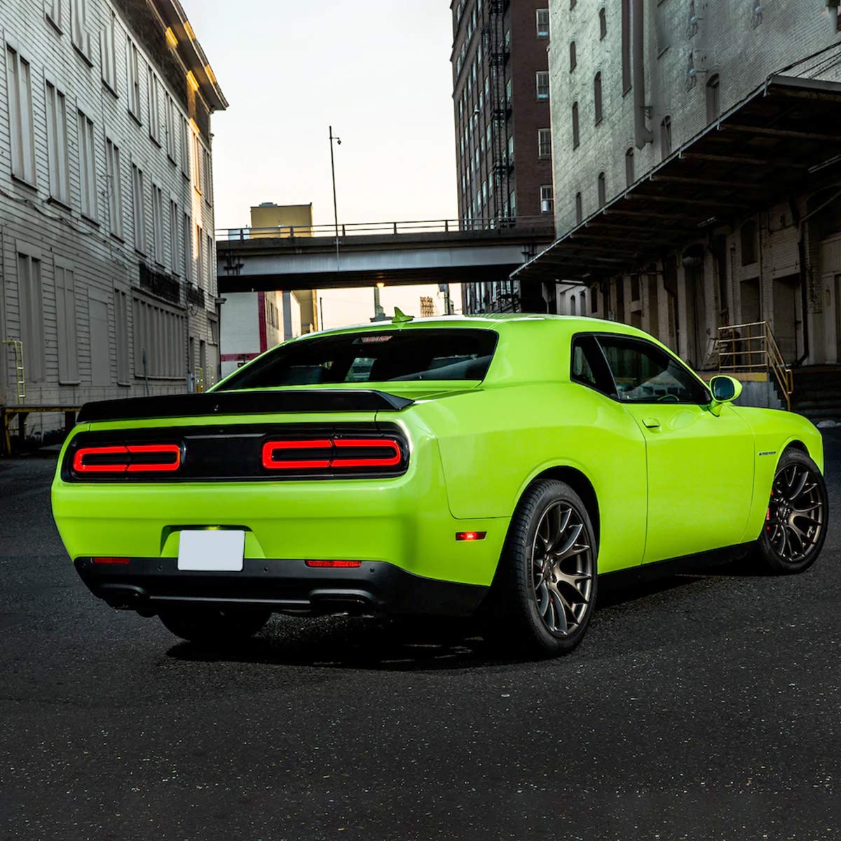 Vland Led Tail Lights Compatible With Dodge Challenger Coupe 2008-2014 3Rd Gen Pre Facelift Rear Lamp Assembly W/Sequential Red Turn Signal, Smoke/Tinted Lens