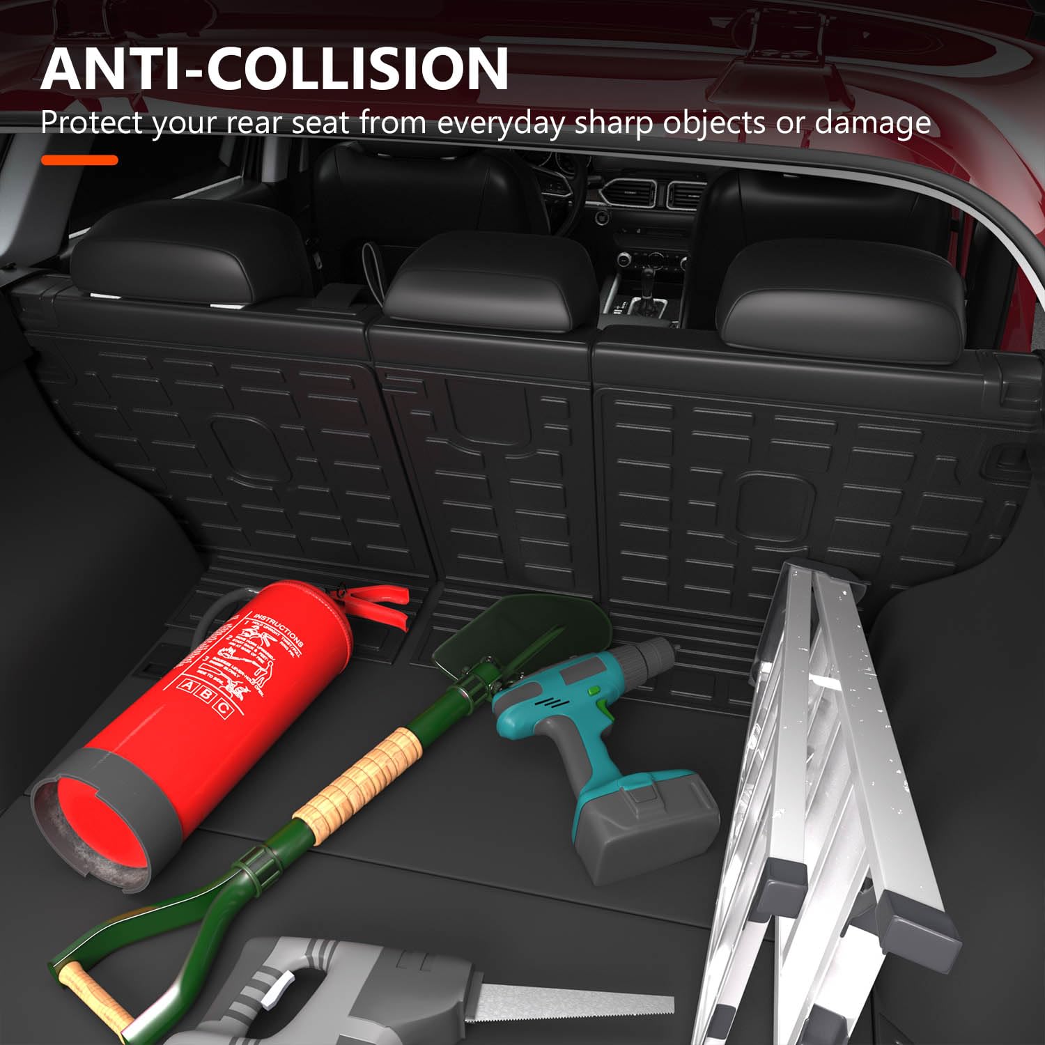 Powoq Backrest Mat Compatible With 2017-2025 Mazda Cx-5 Cargo Liner Back Seat Protector Replacement For 2017-2019 2020 2021 2022 2023 2024 2025 Mazda Cx-5 Accessories(Fit 2017-2024, Rear Backrest Mat)