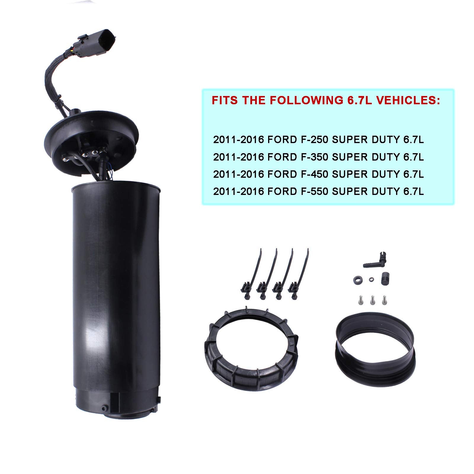 6.7L DEF Heater/Diesel Exhaust Fluid Reservoir Heater Kit Compatible with 6.7L V8 Ford F250, F350, F450, F550 Super Duty 2011 20