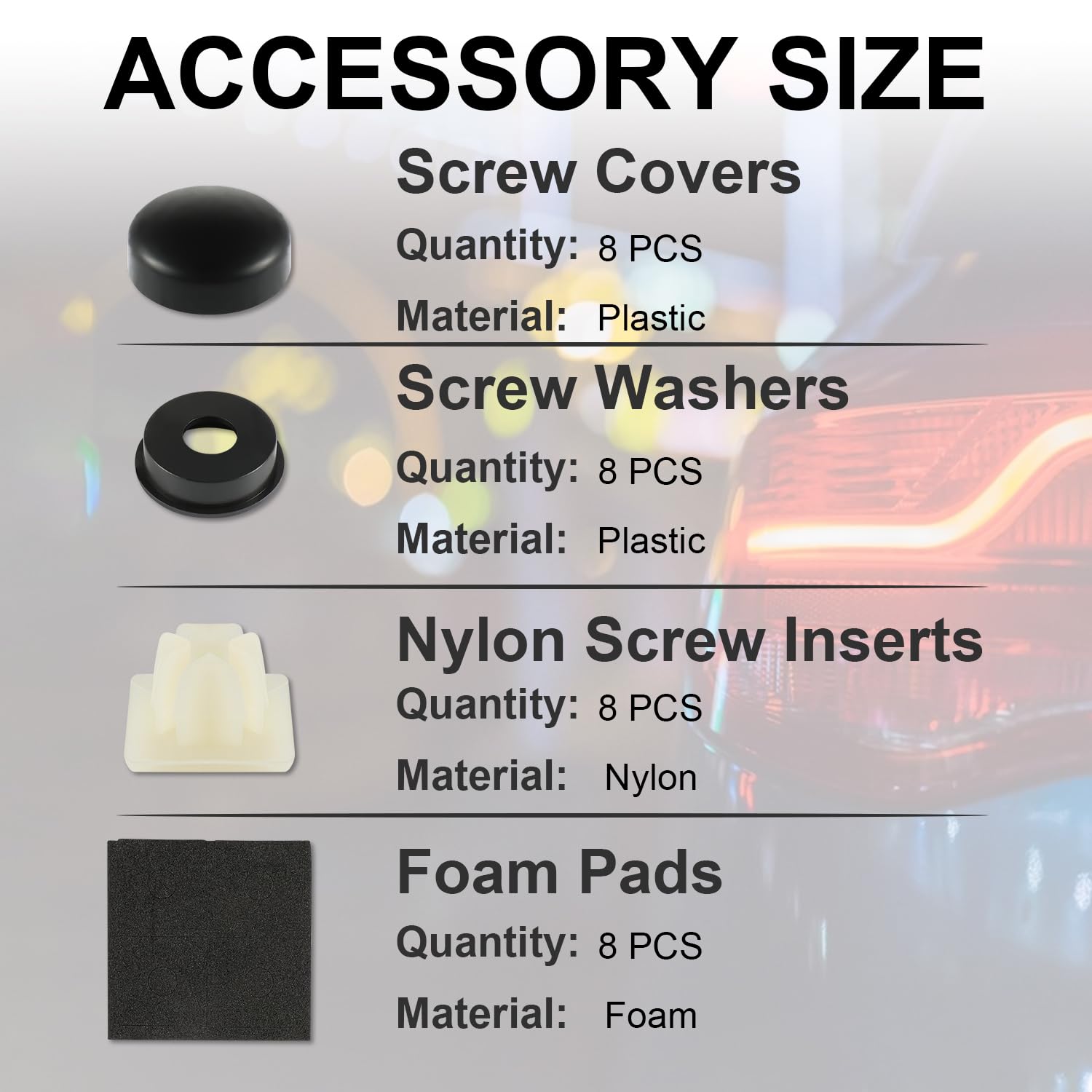 Livtee Rustproof License Plate Screws For Securing License Plates Frames And Covers On Cars And Trucks, 8 Sets Premium Stainless