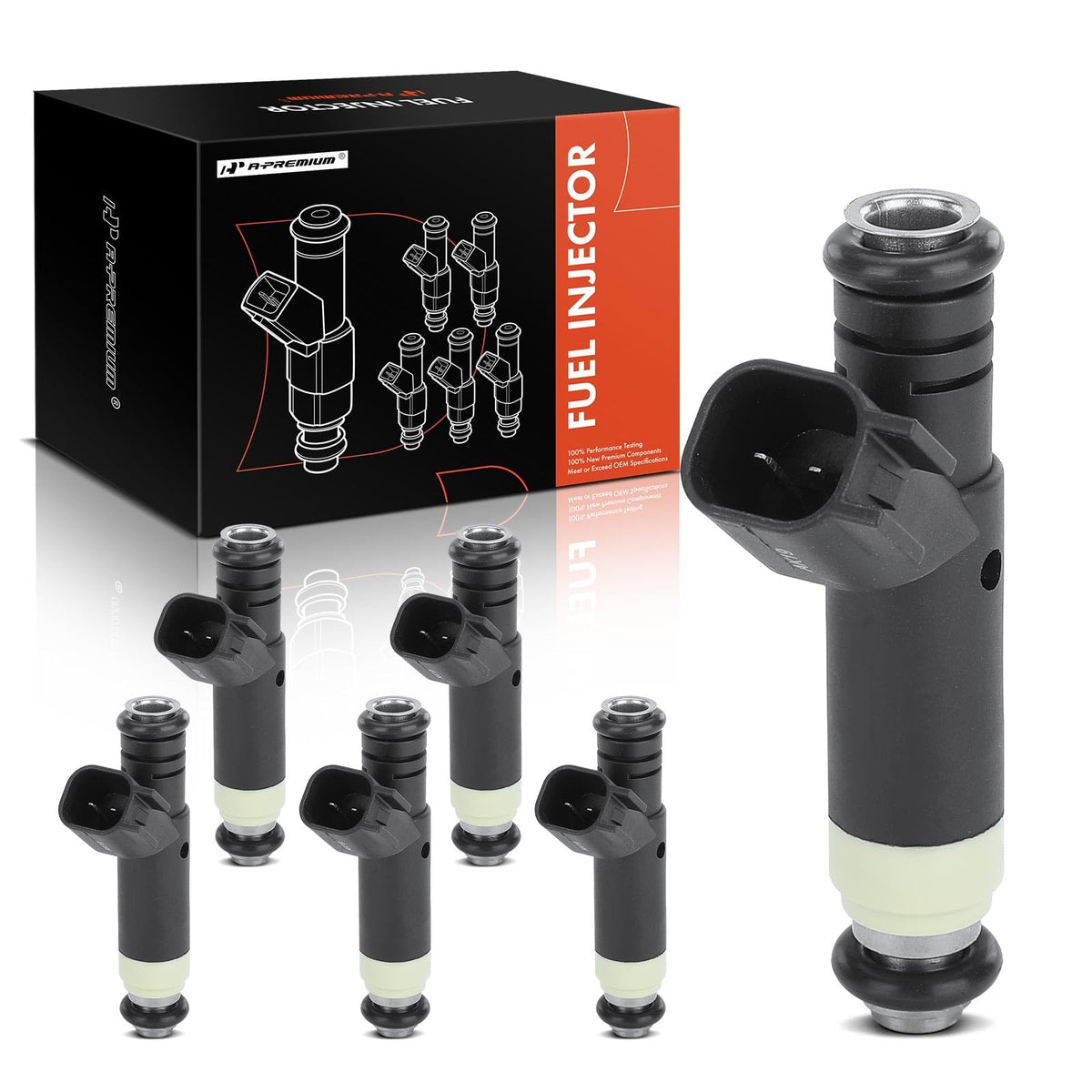 A-Premium Fuel Injectors Compatible with Ford Ranger 2001-2008 & Mazda B3000 2001-2007, V6 3.0L, GAS, Set of 6, Replace# 4G1428