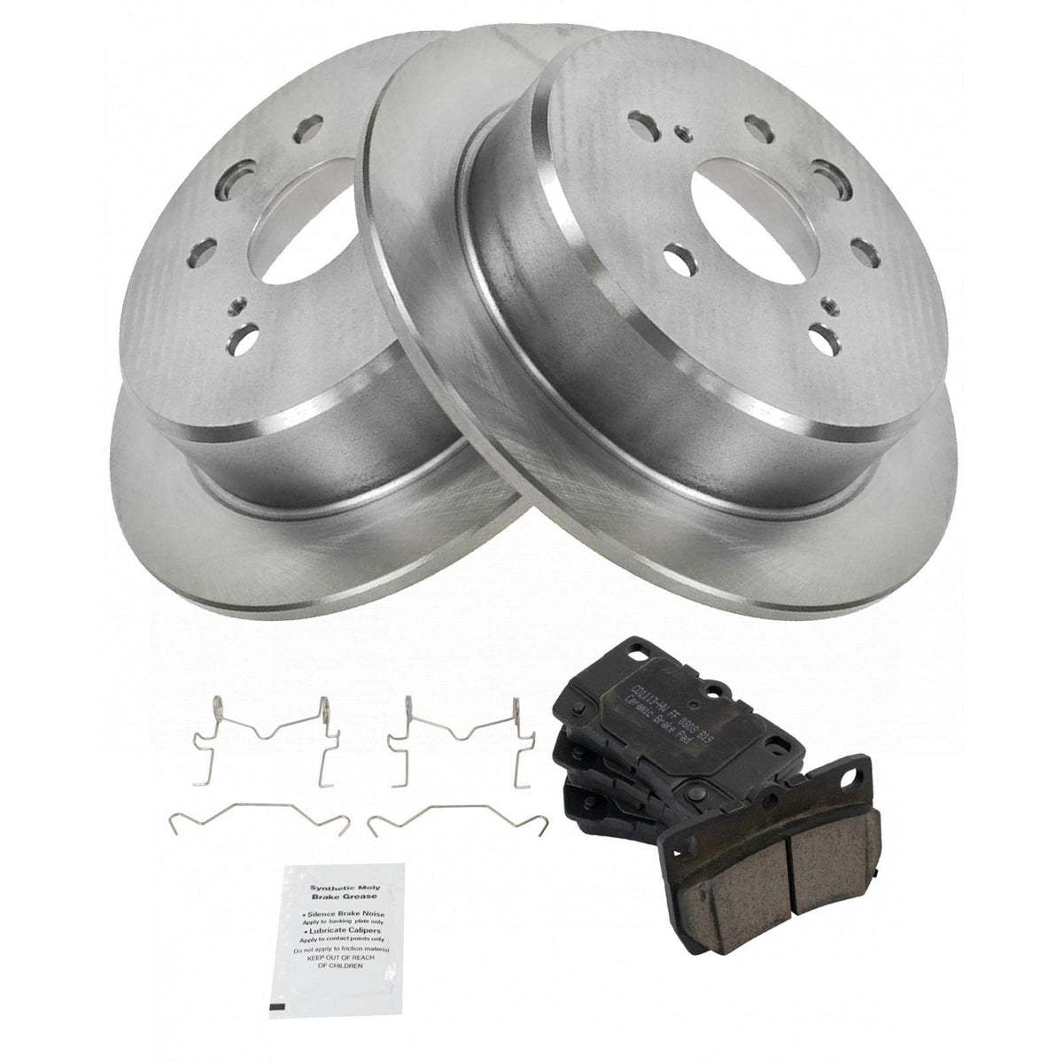 Trq Rear Brake Pad & Rotor Kit Brake Pads Brake Rotor Ceramic Compatible With 2006-2013 Lexus Is250