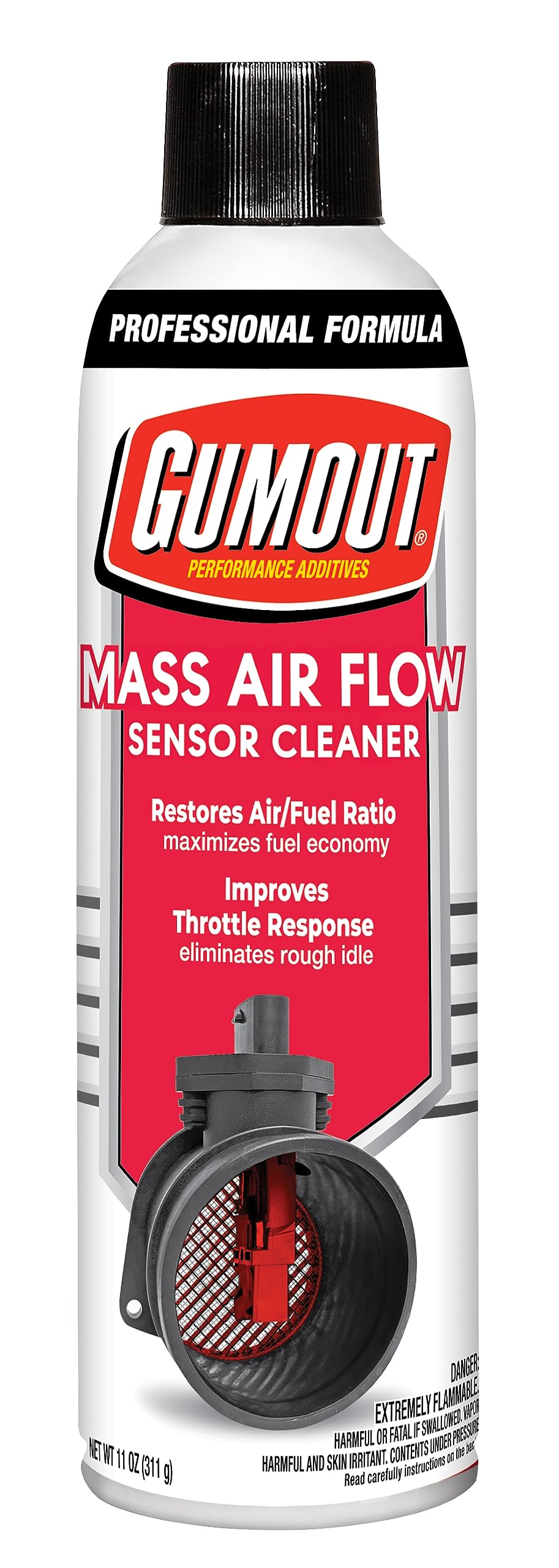 Gumout 540041 Professional Formula Mass Air Flow Sensor Cleaner, 11 Oz