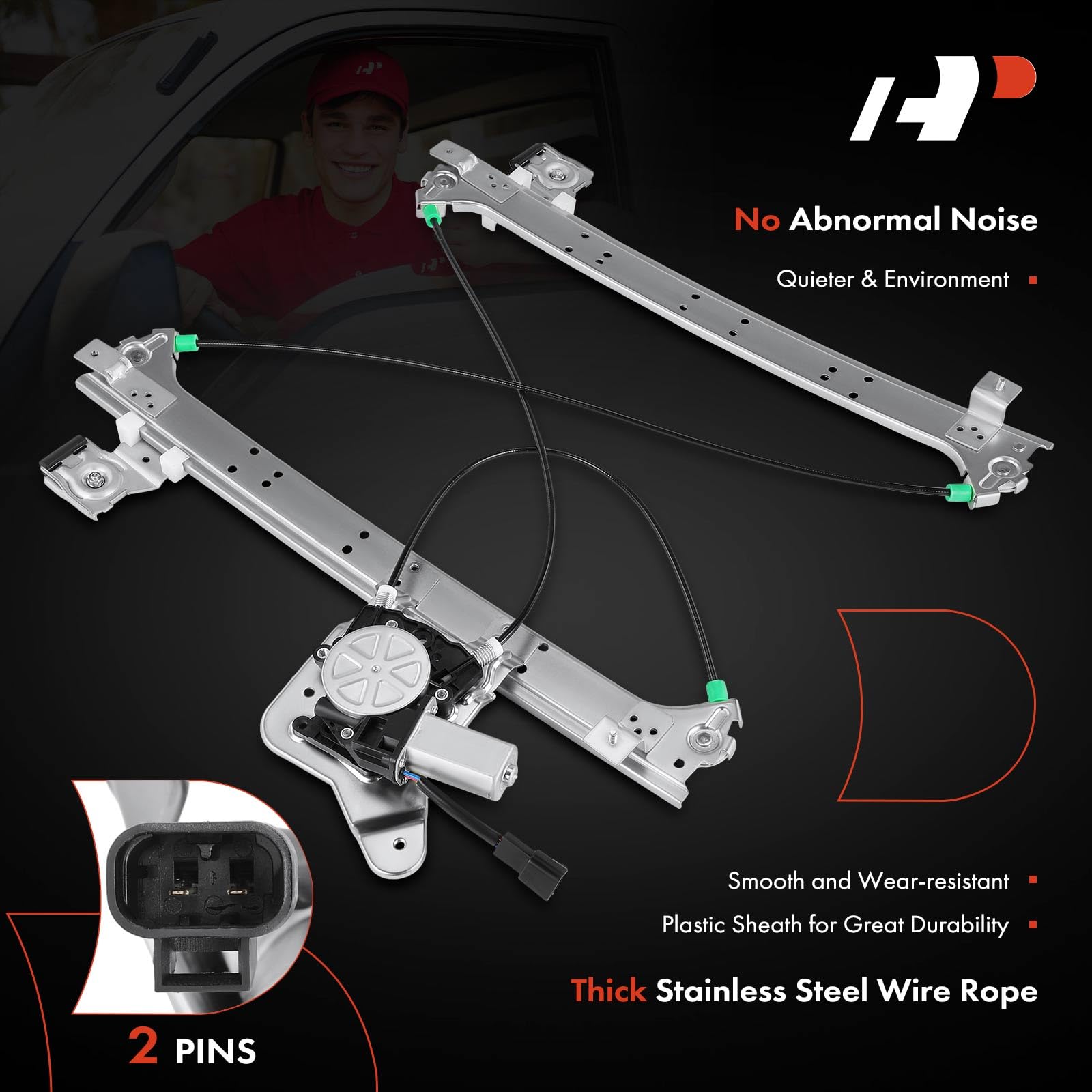 A-Premium Power Window Regulator With Motor Replacement For Chevrolet Silverado Suburban 1500 2500 2000-2006 Gmc Sierra Cadillac