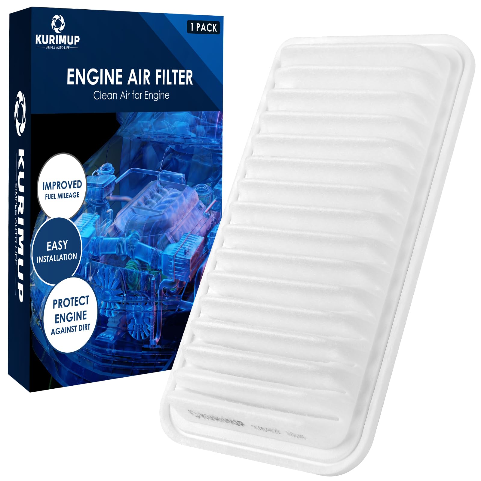 Kurimup CA9482 Engine Air Filter, Offers 99% Air Purification, Fit for Toyota 86, Corolla(2003-2008), Matrix(2003-2008); Subaru 