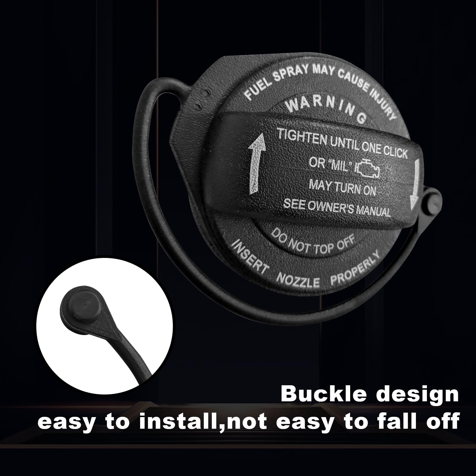 stymart Black Gas Cap Fuel Cap 5C0201550T for VW Jetta Golf GTI Tiguan Audi A4 A5 Q5 RS5 2011-2020,