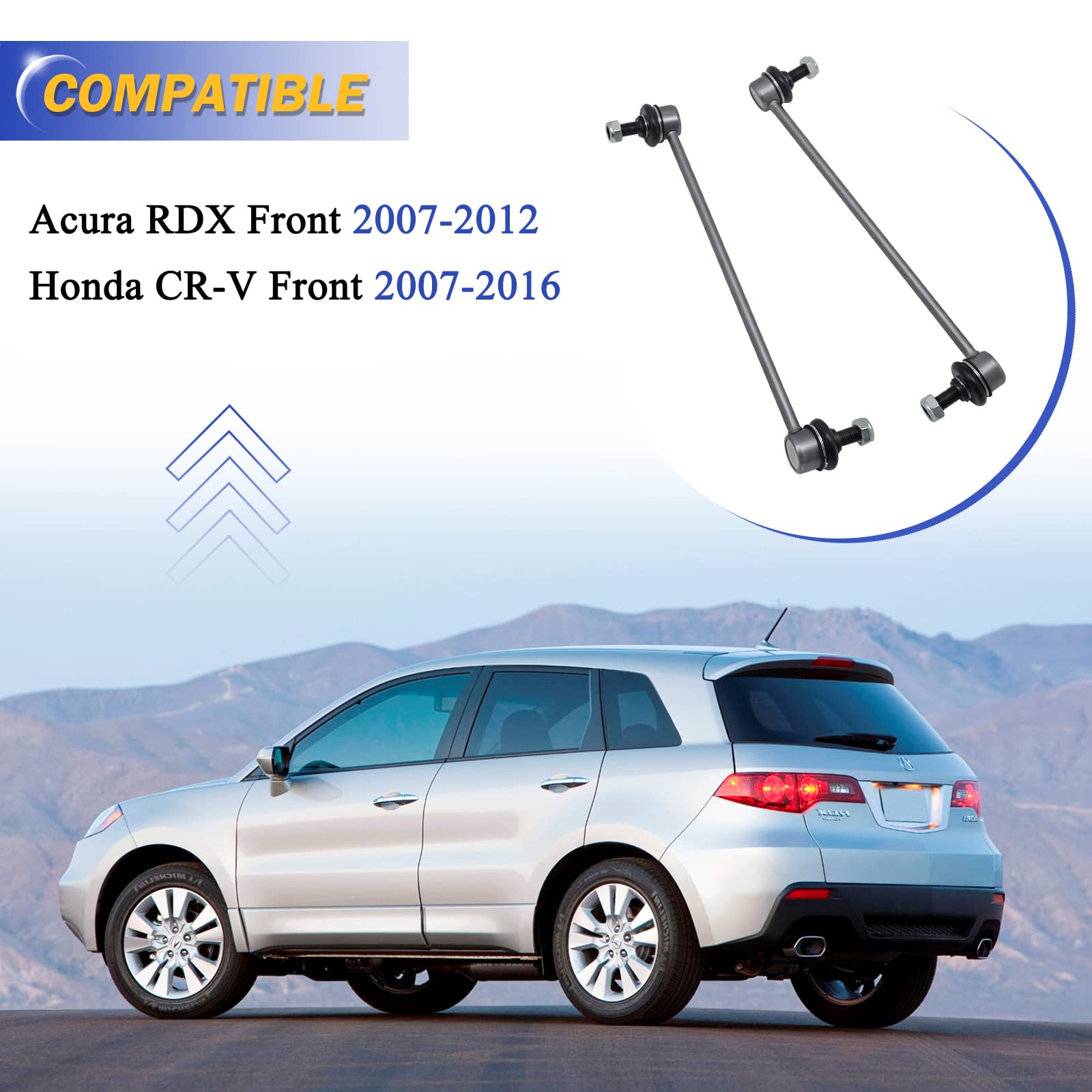 Zinc-Nickel Alloy Stabilizer Sway Bar Links For 07-12 Acura Rdx / 07-16 Honda Cr-V Crv K750297