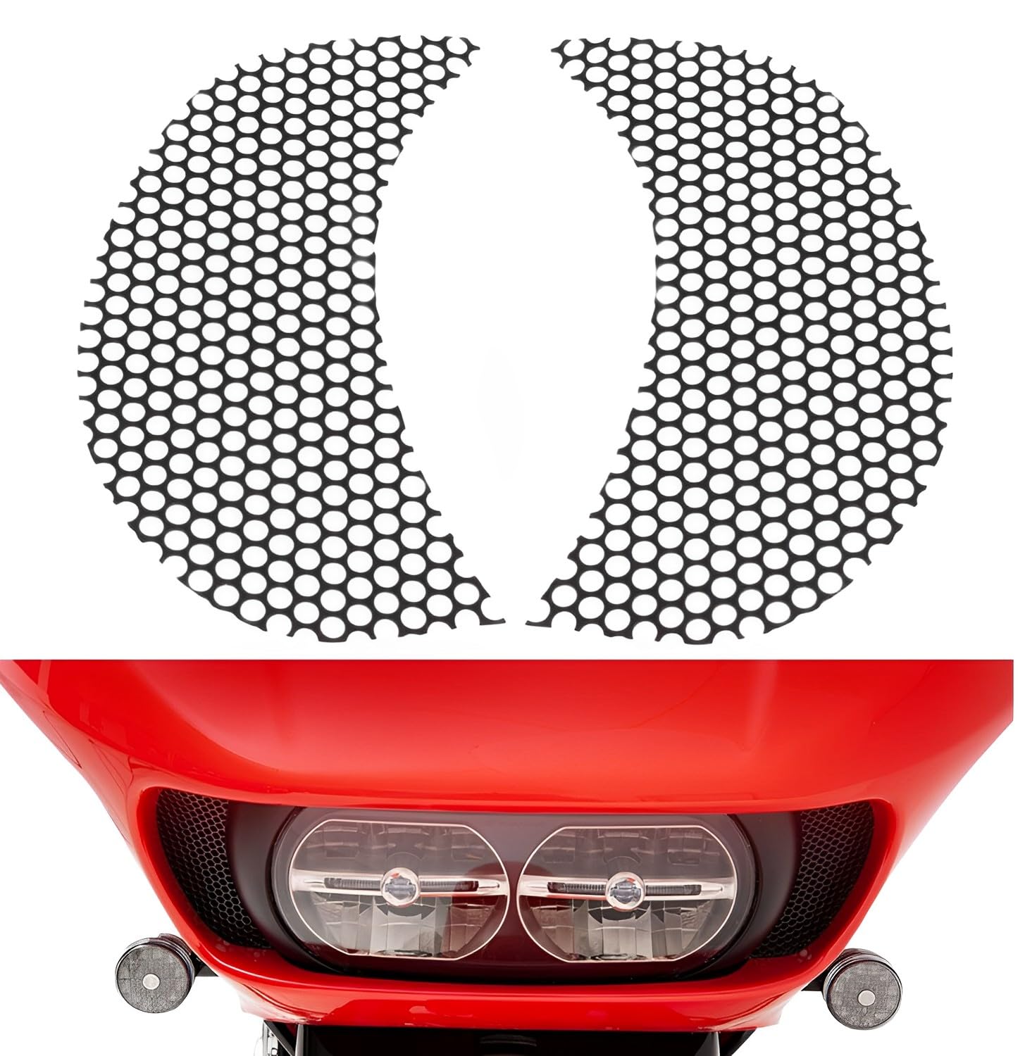 VPZMT Fairing Mesh Grill Side Vent Screen Fits for 2015-2023 Harley Road Glide Custom FLTRX Special FLTRXS Glide Ultra FLTRU FLT