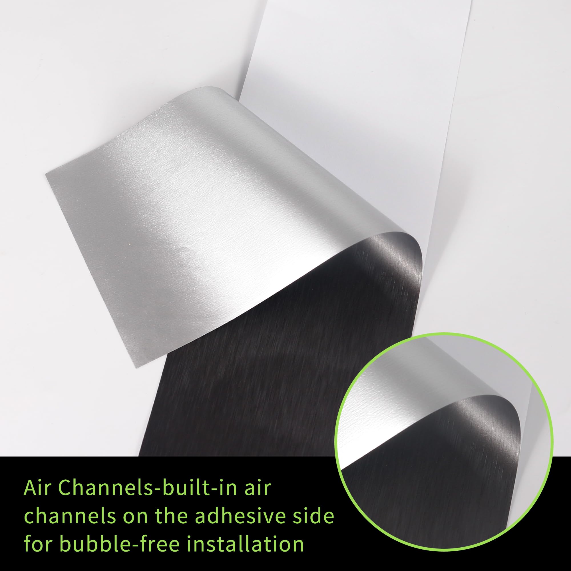 Lzlrun Free Tool Kit Black Satin Metallic Brushed Vinyl Tape For Black Out Chrome Delete Window Trim Door Trim (4Inches X 30Feet