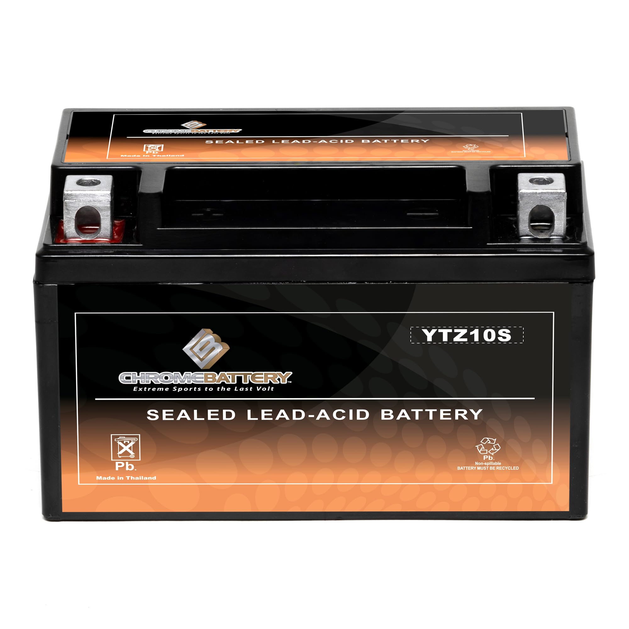 Cb Chromebattery Ytz10S Maintenance-Free 12V 9Ah Battery Replacement For Atv, Motorcycle, Jet Skis, Scooter, Utv, And More - Nut