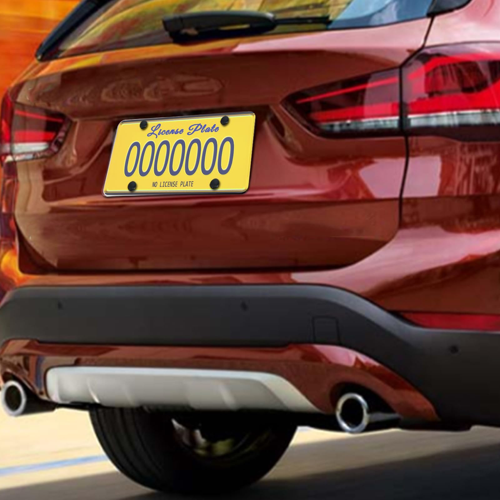 Aootf License Plate Covers- Clear Flat License Plate Protector, Unbreakable Transparent Protective Cover With Screws Caps, 2 Pac