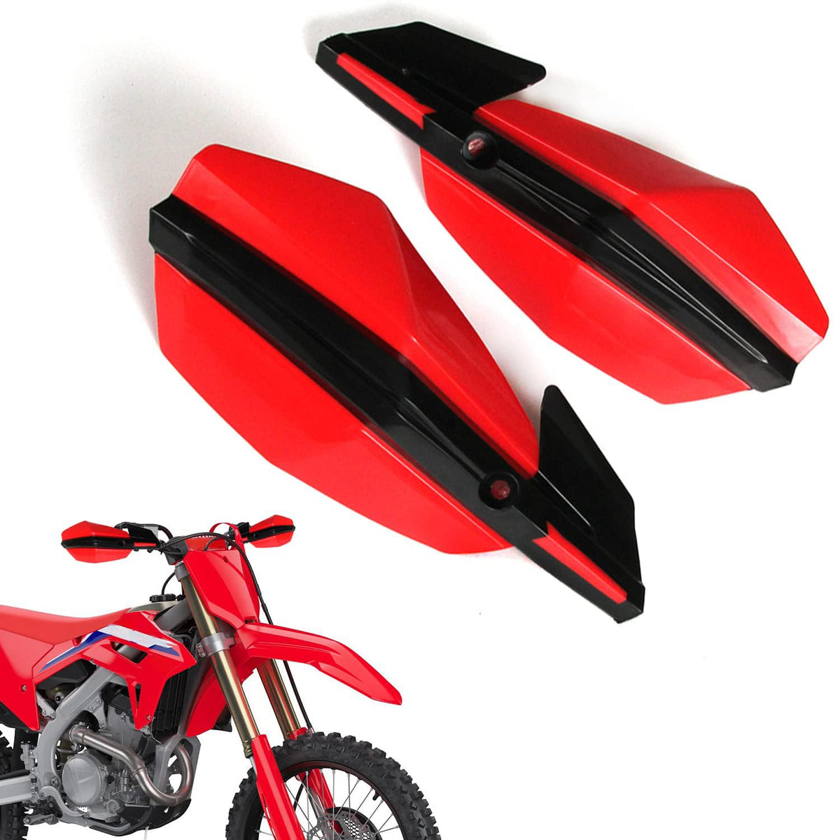 Anxin Motorcycle Handguard Dirt Bike Hand Guards 7/8' 22Mm 11/8' 28Mm Universal For Crf110F Crf125F Crf250F Crf250R Crf450R Xr150L Crf250L Crf300L Trx 400Ex Dirt Bike Atv Red