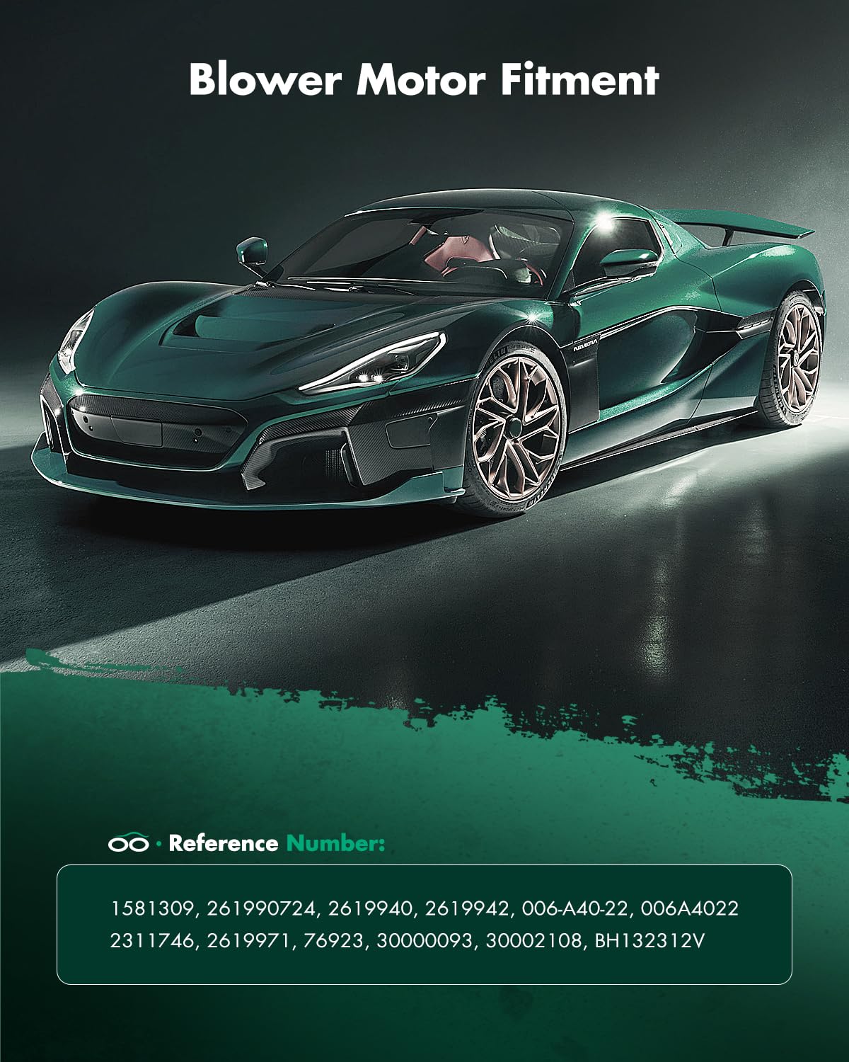 Scitoo Hvac Heater Blower Motor Front 006-A40-22 Compatible With Car 006-A40-22, Double Wheel/12V Blower Motor With Fan Cage