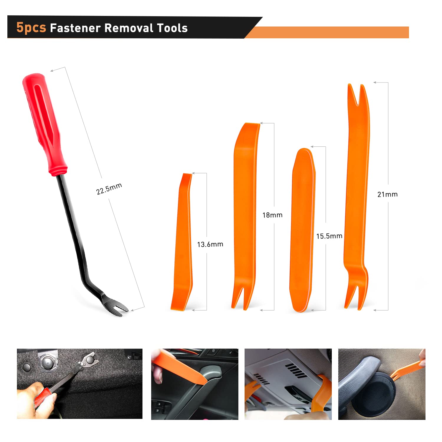 Gooacc 845Pcs Car Push Retainer Clips Auto Fasteners Assortment 24 Most Popular Sizes Nylon Bumper Fender Rivets With 10 Cable T