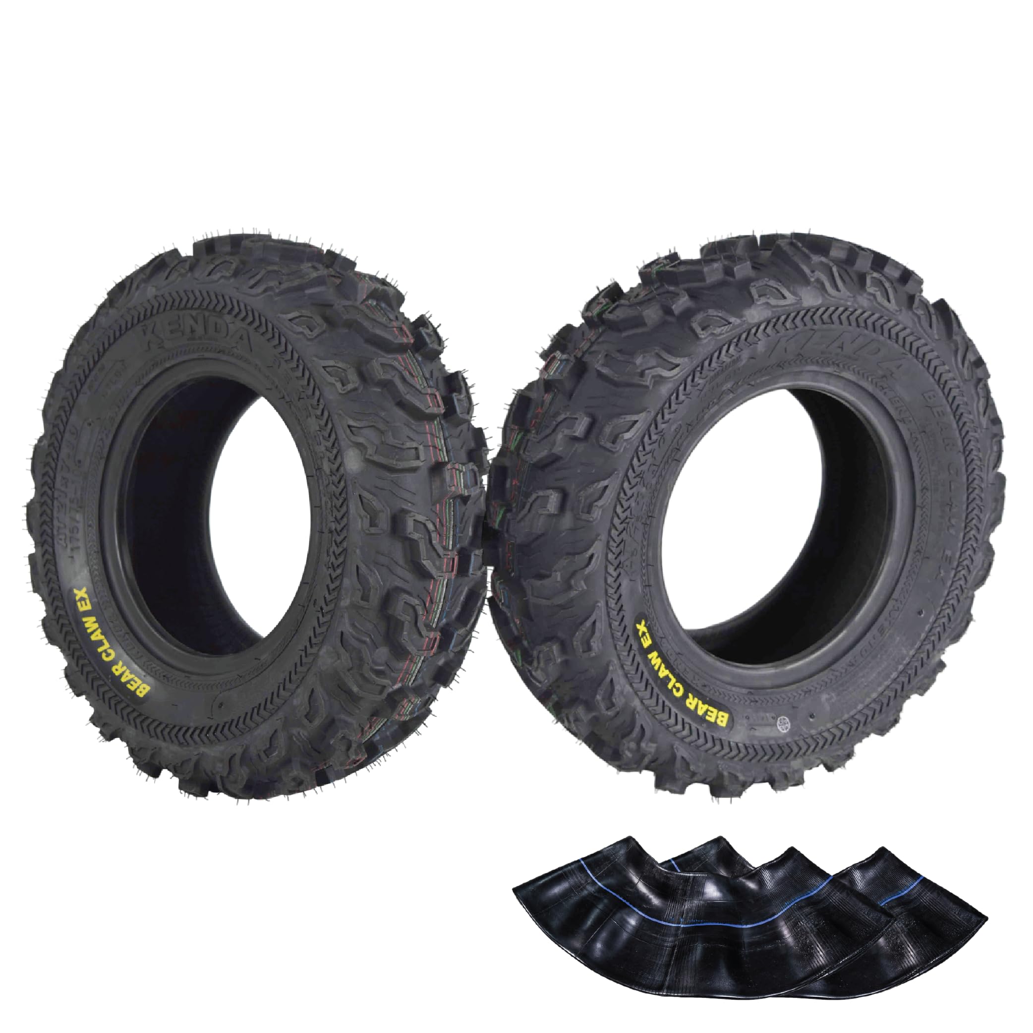 Kenda Bearclaw Ex K573-21X7-10 Front Tires For All Terrain (Atv), Utv, And Side By Side (Sxs) Vehicles With Tr-6 Inner Tubes - B