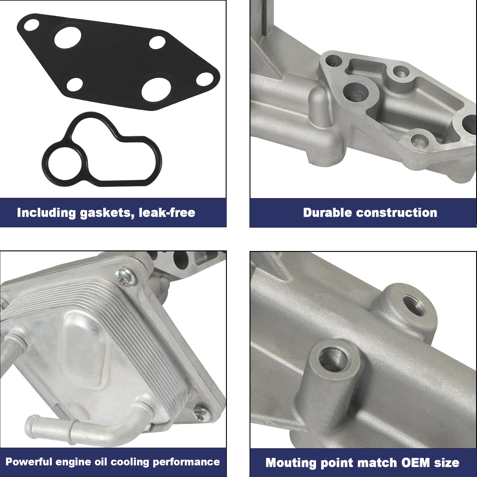Cytrobe Engine Oil Cooler Kit With Gaskets Compatible With 2007-2013 Nissan Altima, 2007-2012 Nissan Sentra, 2008-2013 Nissan Rogue 2.5L L4 Replaces# 21300-Ja06A 918-402 21304-Ja00A