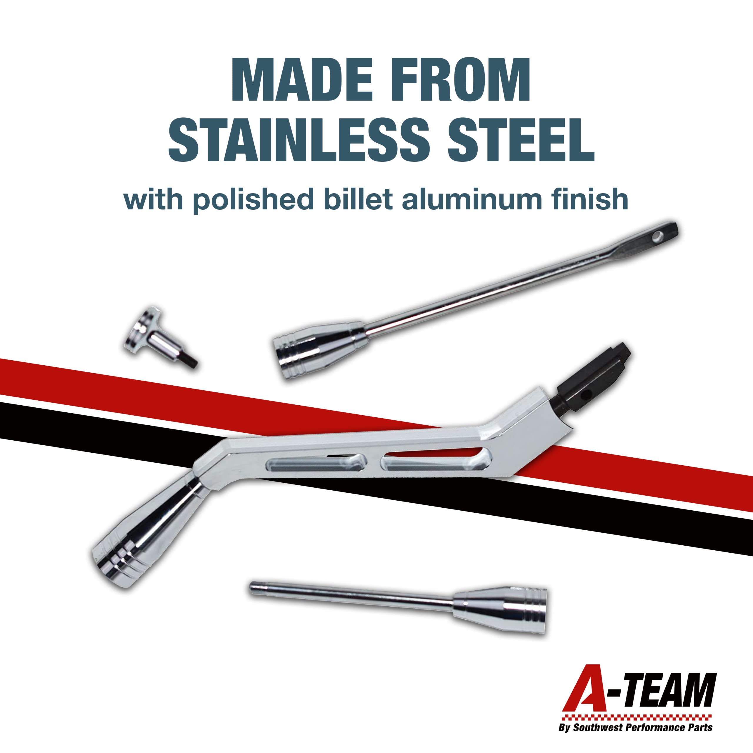 A-Team Performance - Polished Billet Aluminum Column Shifter Lever Turn Signal Hazard Boots Tilt - Compatible With Gm Column 196