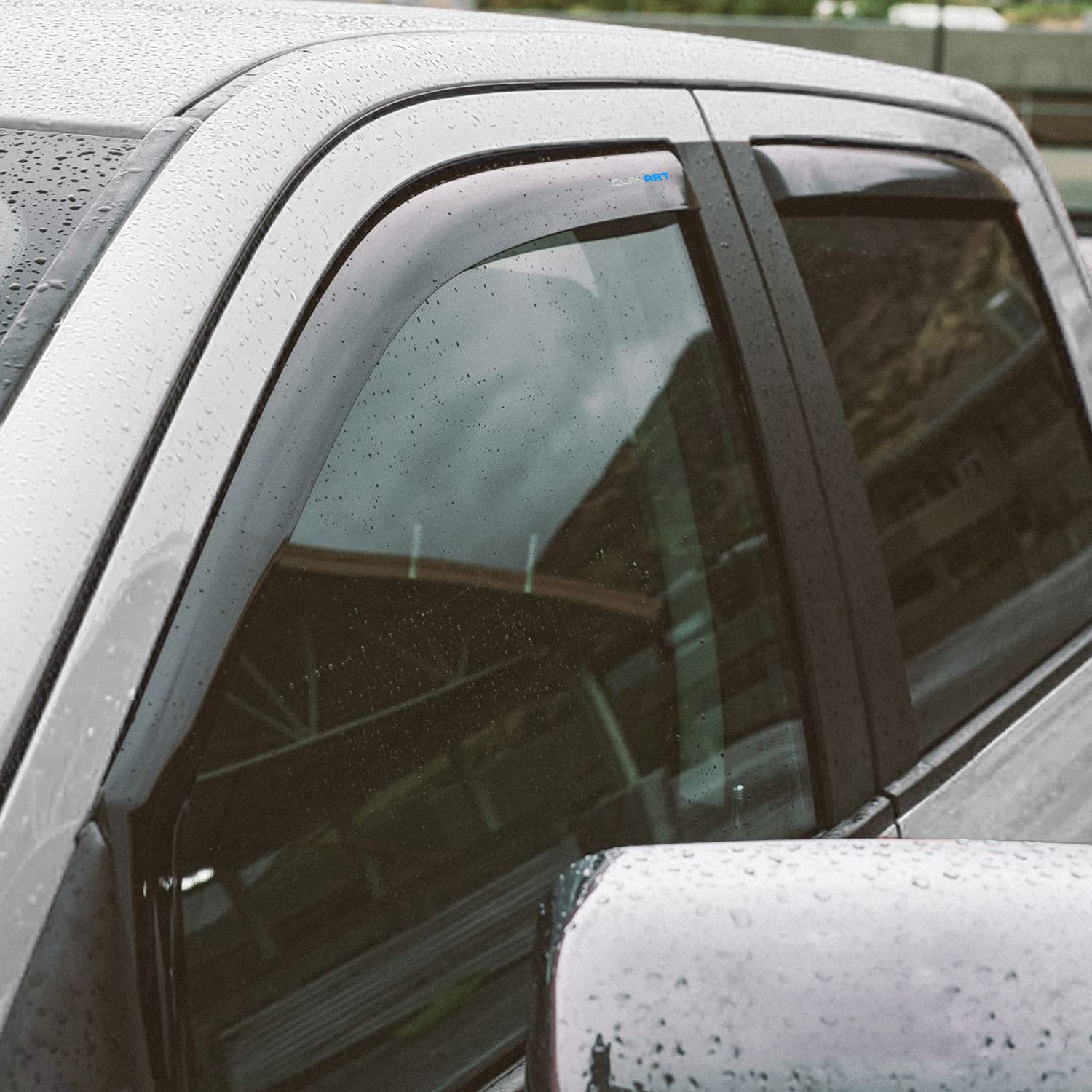 CLIM ART in-Channel Incredibly Durable Rain Guards for Dodge RAM 2500 3500 2019-2023 Crew Cab, Original Window Deflectors,Vent D