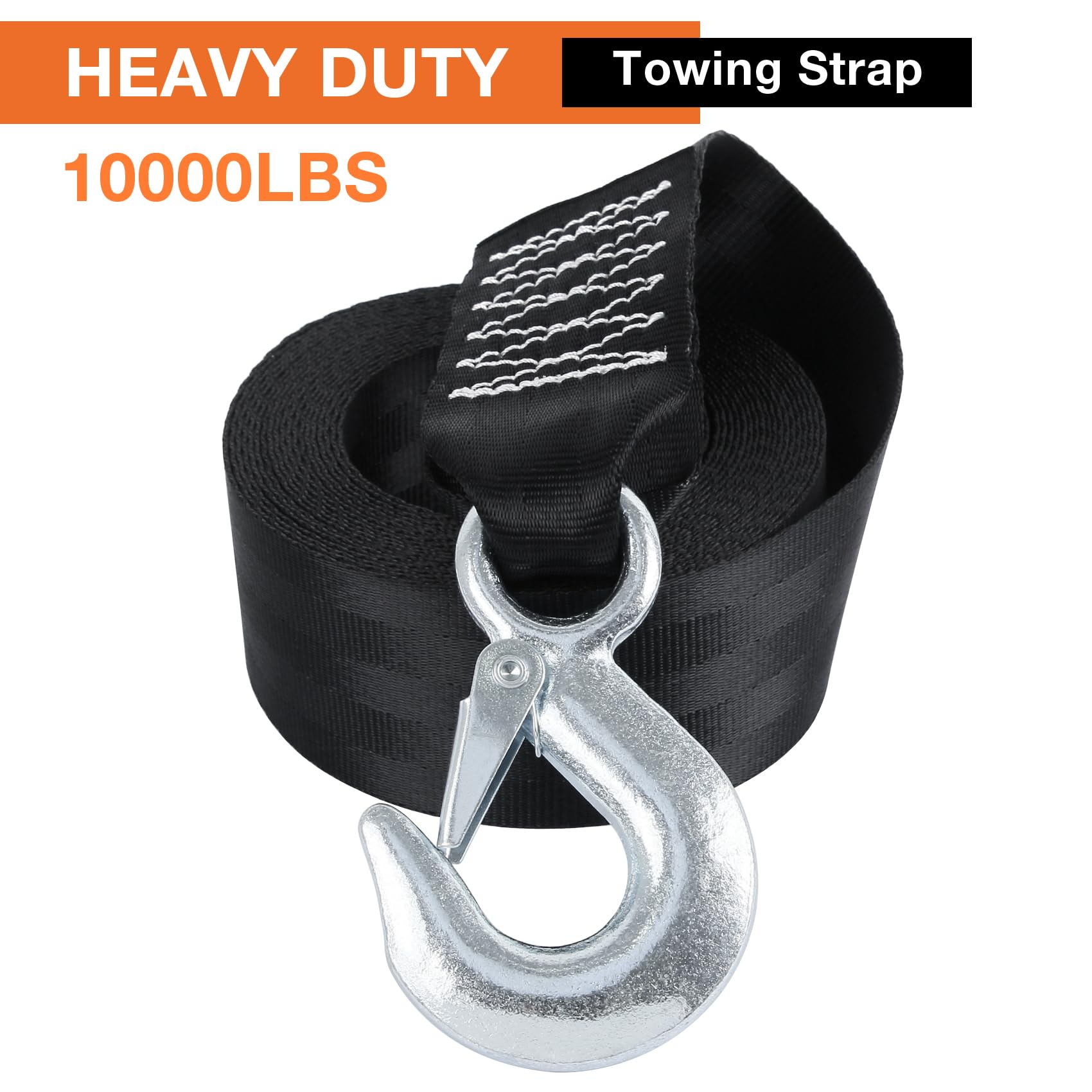 Boat Winch Strap With Hook 2'' X 20 Ft Winch Straps For Fishing Boat Trailer Winch Strap,10000 Lbs Boat Tow Strap For Towing Veh