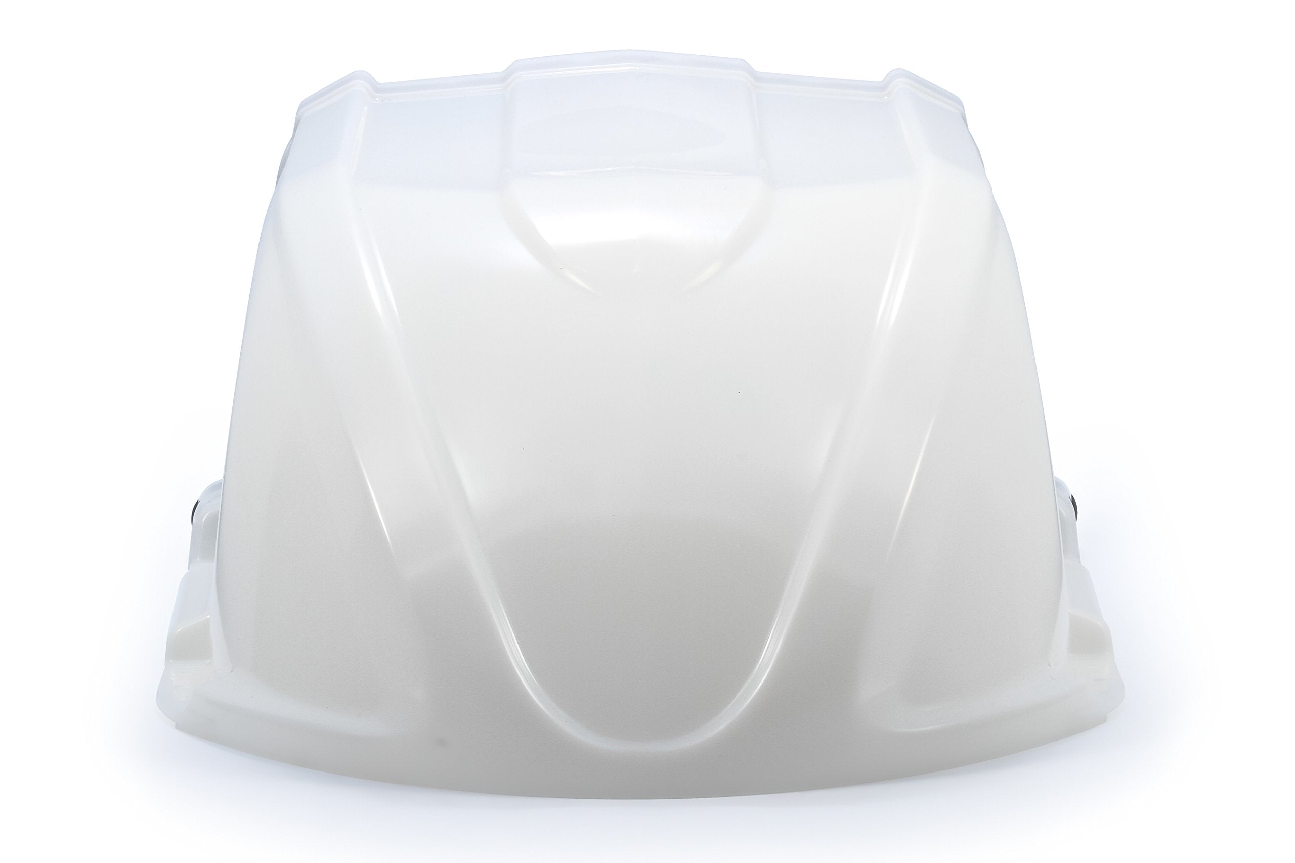 Camco Xlt High Flow Roof Vent Cover, Opens For Easy Cleaning, Aerodynamic Design, Easily Mounts To Rv With Included Hardware-White (40446)