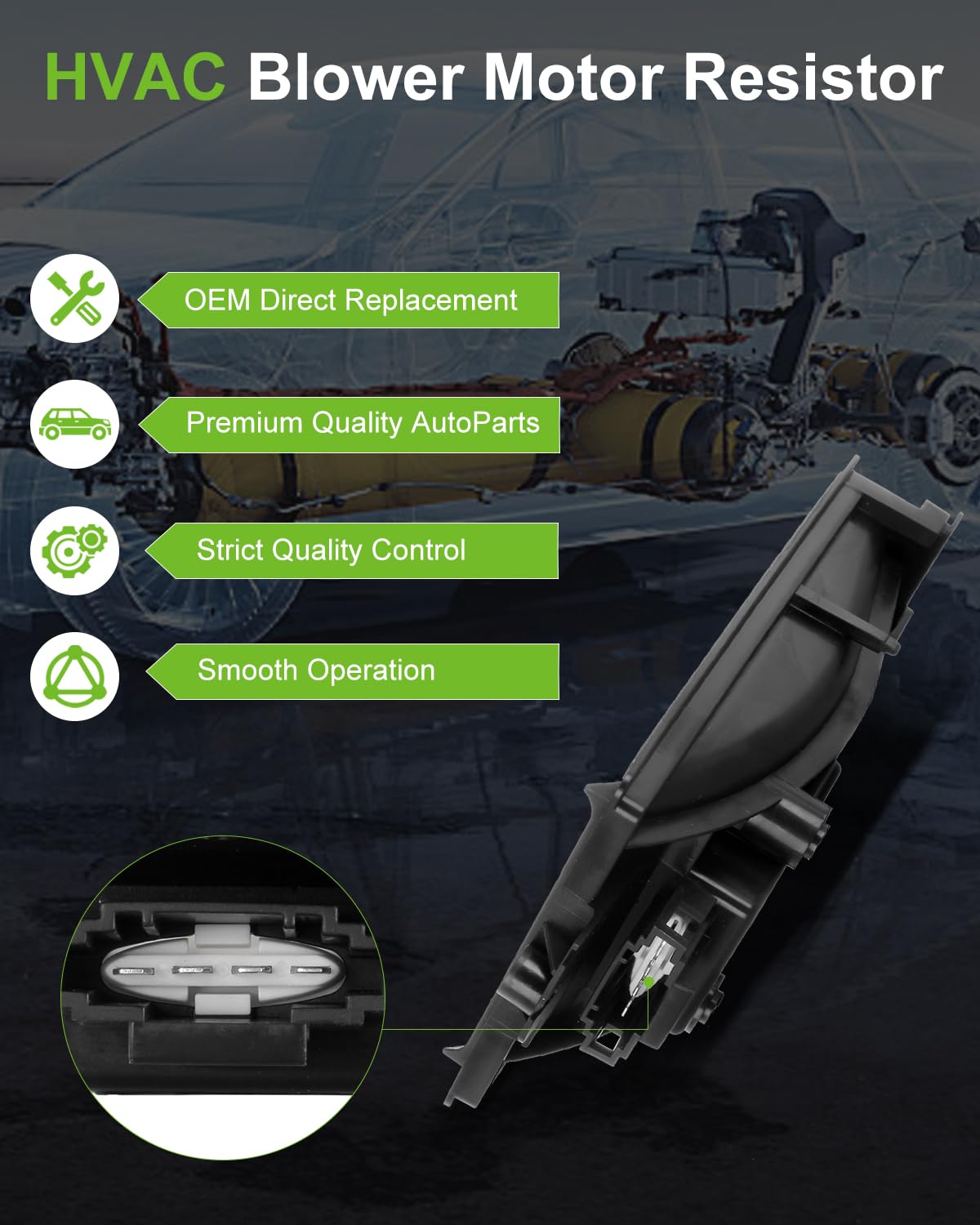 SCITOO Air Conditioning Heater Fan HVAC Blower Motor Resistor Regulator fit for Audi TT 2000-2006/for Audi TT Quattro 2000-2006/for Volkswagen Type 1 1998-2010/for Volkswagen for Golf 1999-2006