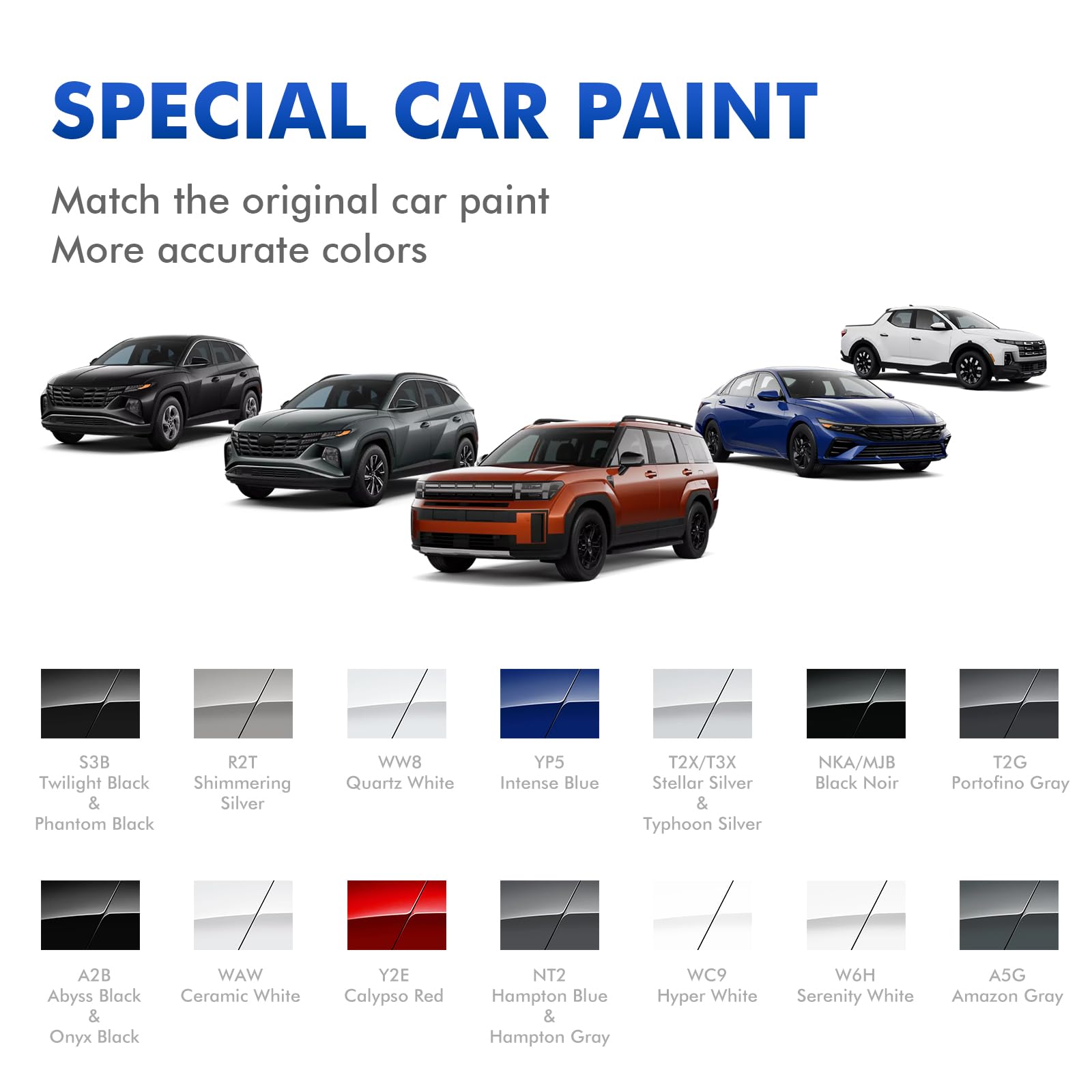 Xtryfun Waw Ceramic/Polar White Touch Up Paint For Hyundai, Diy Car Paint Scratch Repair Kit, Automotive Paint, Quick & Easy Fix
