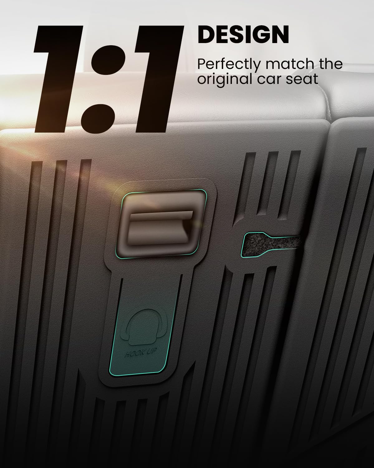 LASFIT Rear Back Seat Protector Fit for Tesla Model Y 2025 2024 2023-2020, TPE Second Row Seats Back Cover, Waterproof Backrest Mats Accessories, 3 PCS